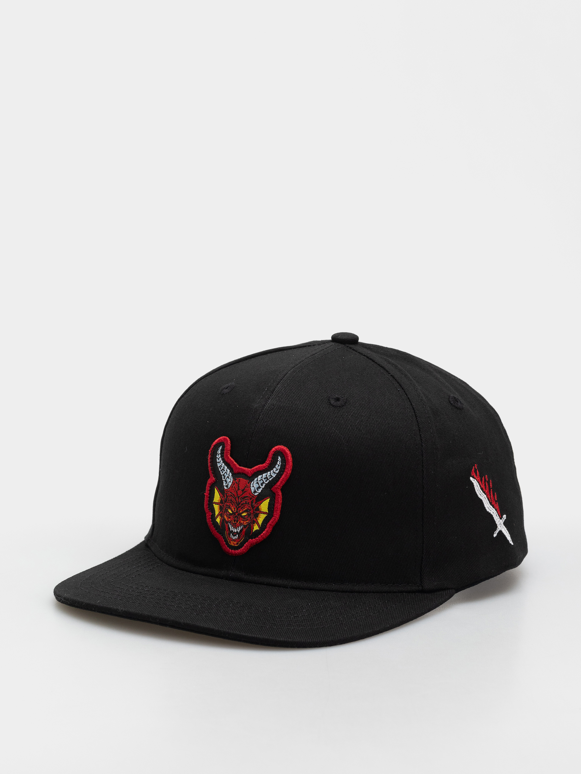 Santa Cruz X Stranger Things Hellfire Club Snapback Structured Hat Cap (black)