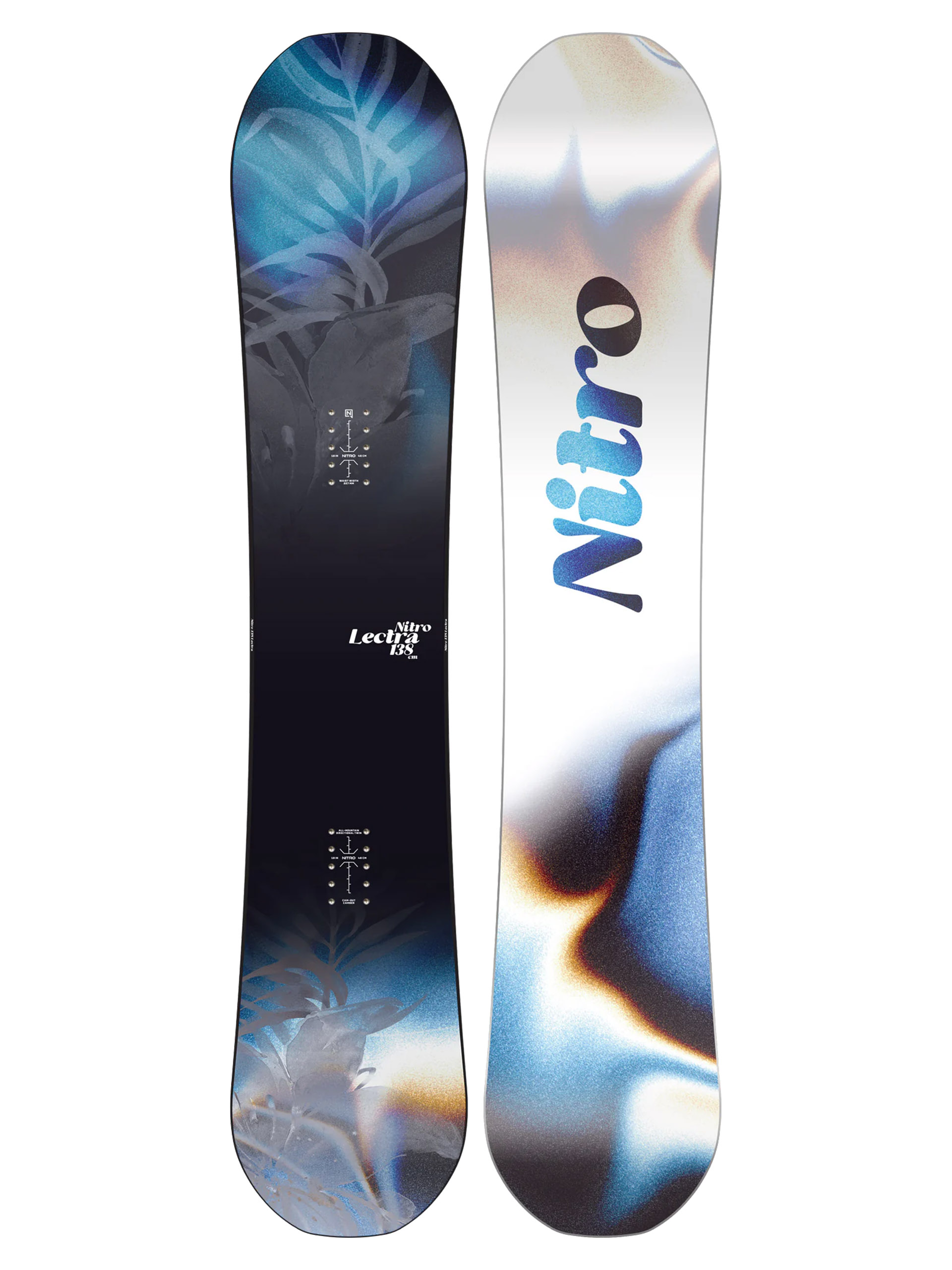 blue and white nitro snowboard Ripper Mountain Experience Nitro Snowboard Lectra Leaf Wmn