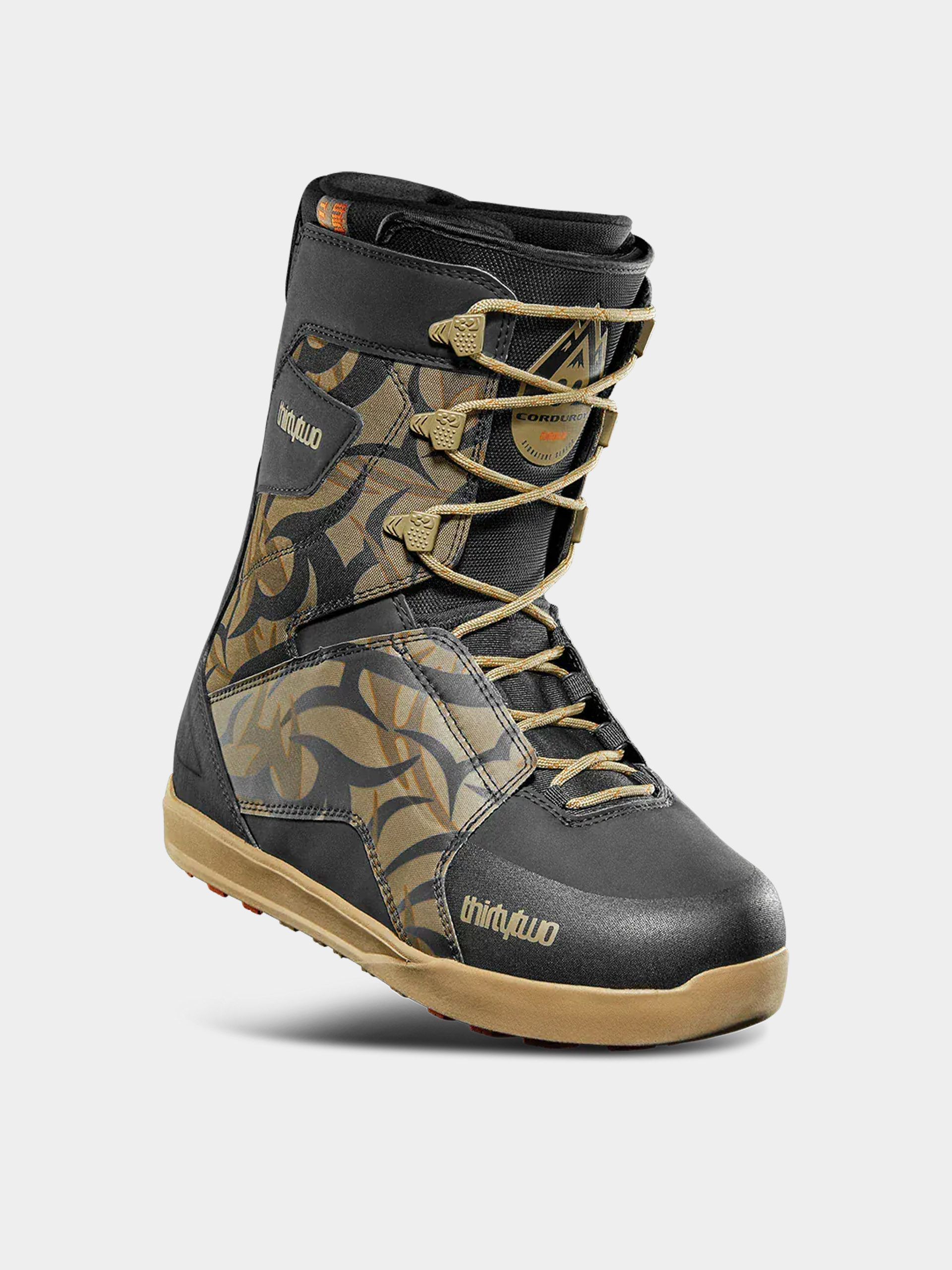 Mens ThirtyTwo Lashed Corduroy Snowboard boots (black/print)