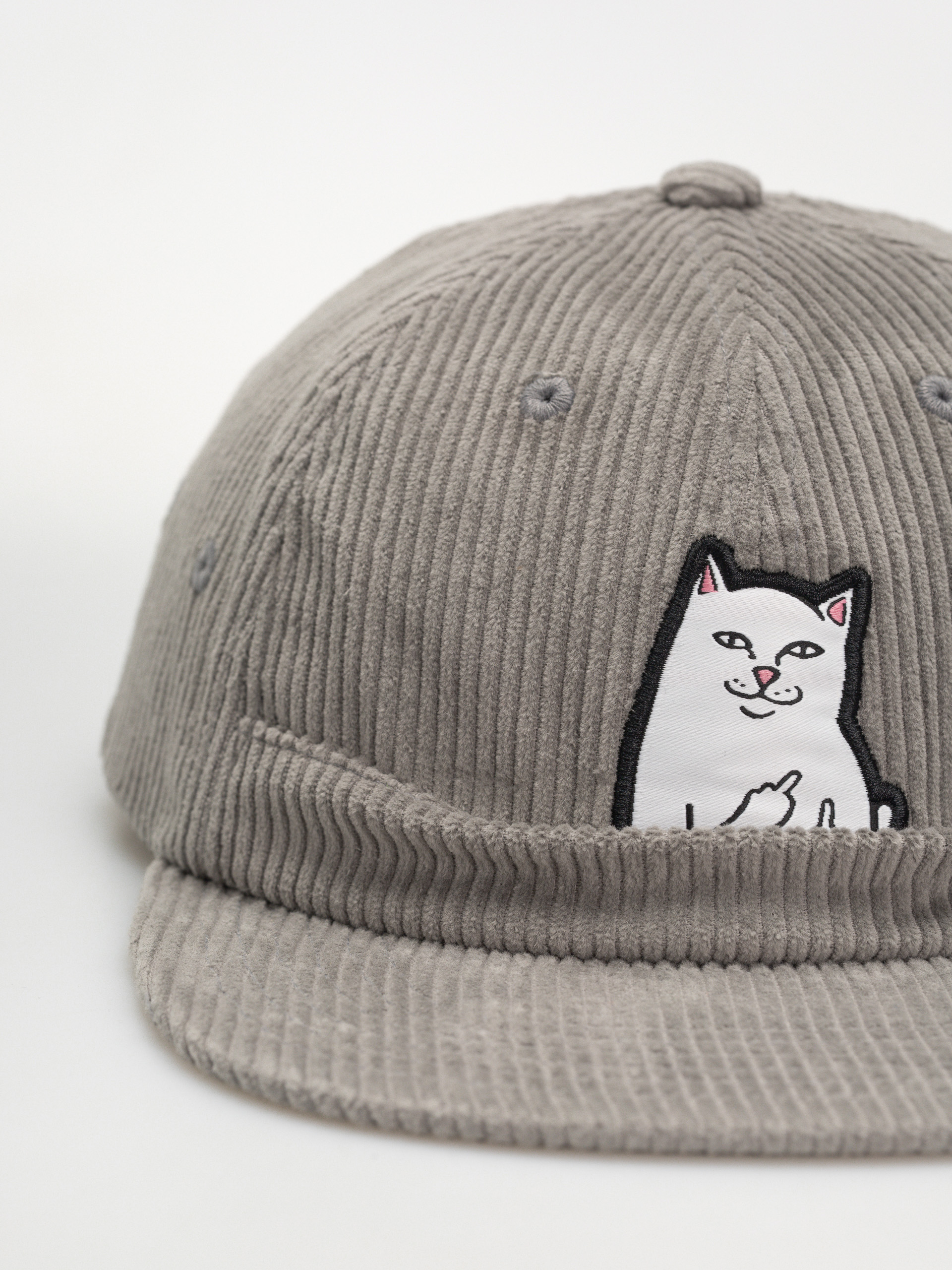 RipNDip Lord Nermal Corduroy Snapback Cap (charcoal)