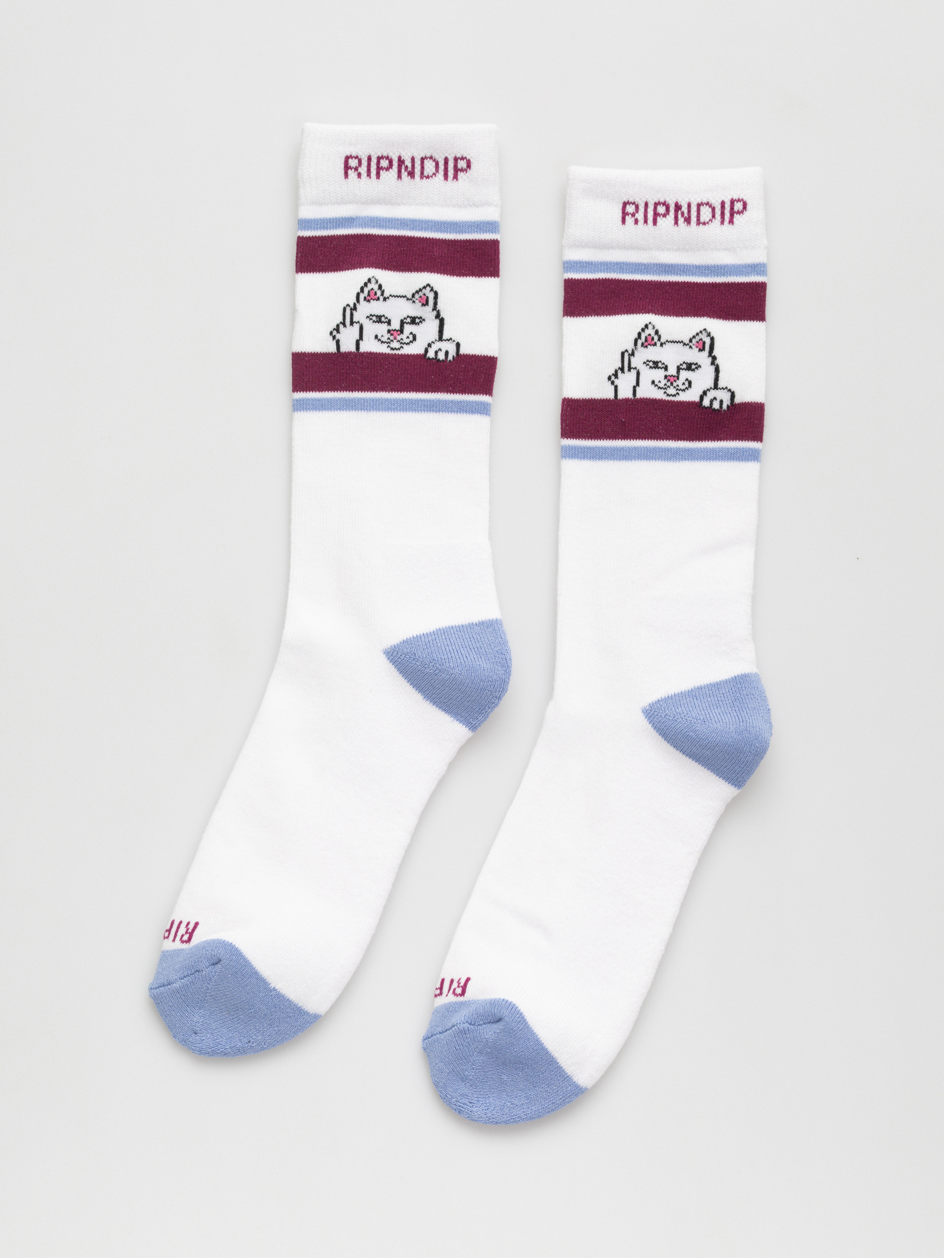 RipNDip Peeking Nermal Socks (plum/blue)