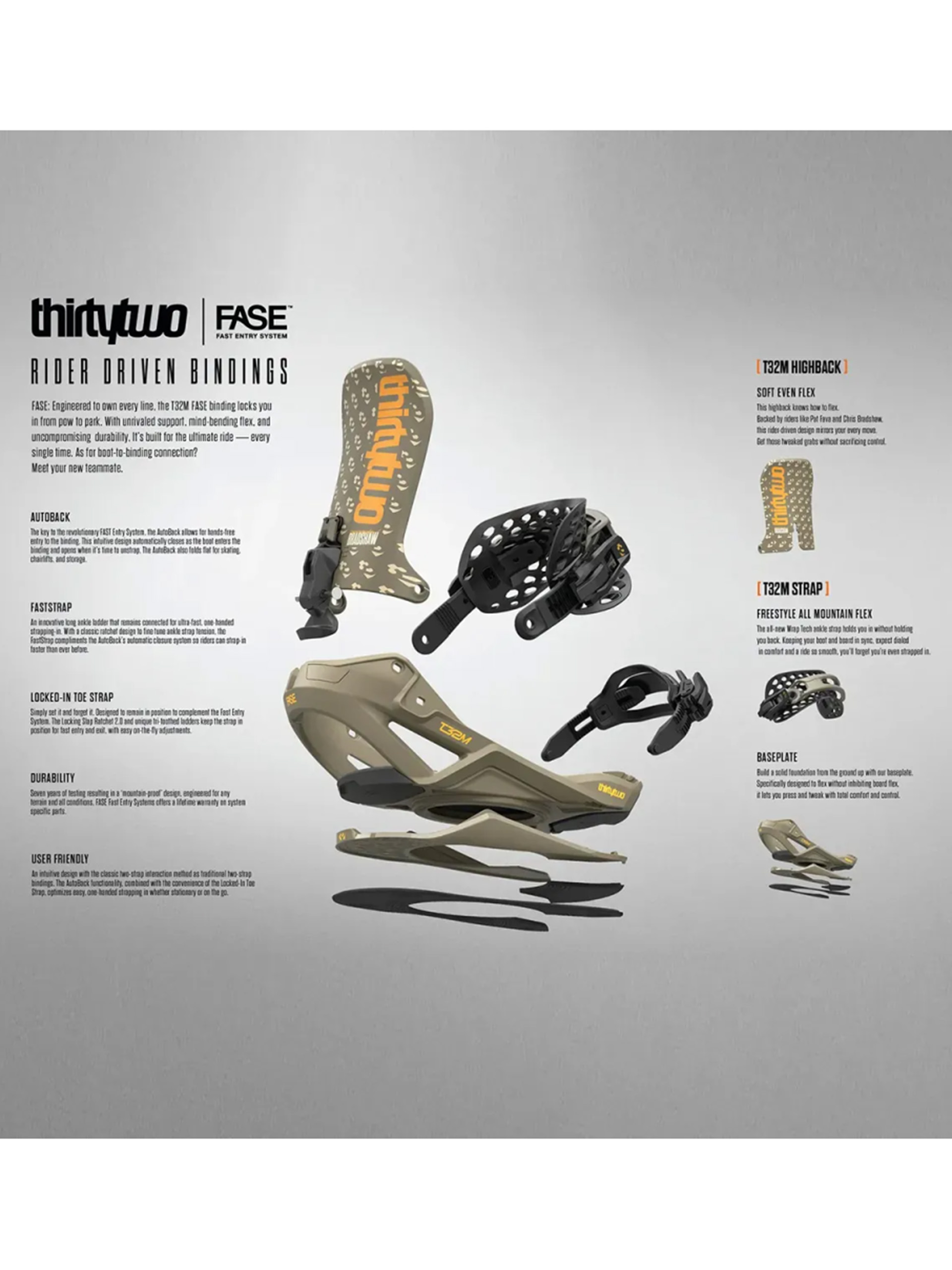 ThirtyTwo Snowboard bindings T32M Fase (Fava)