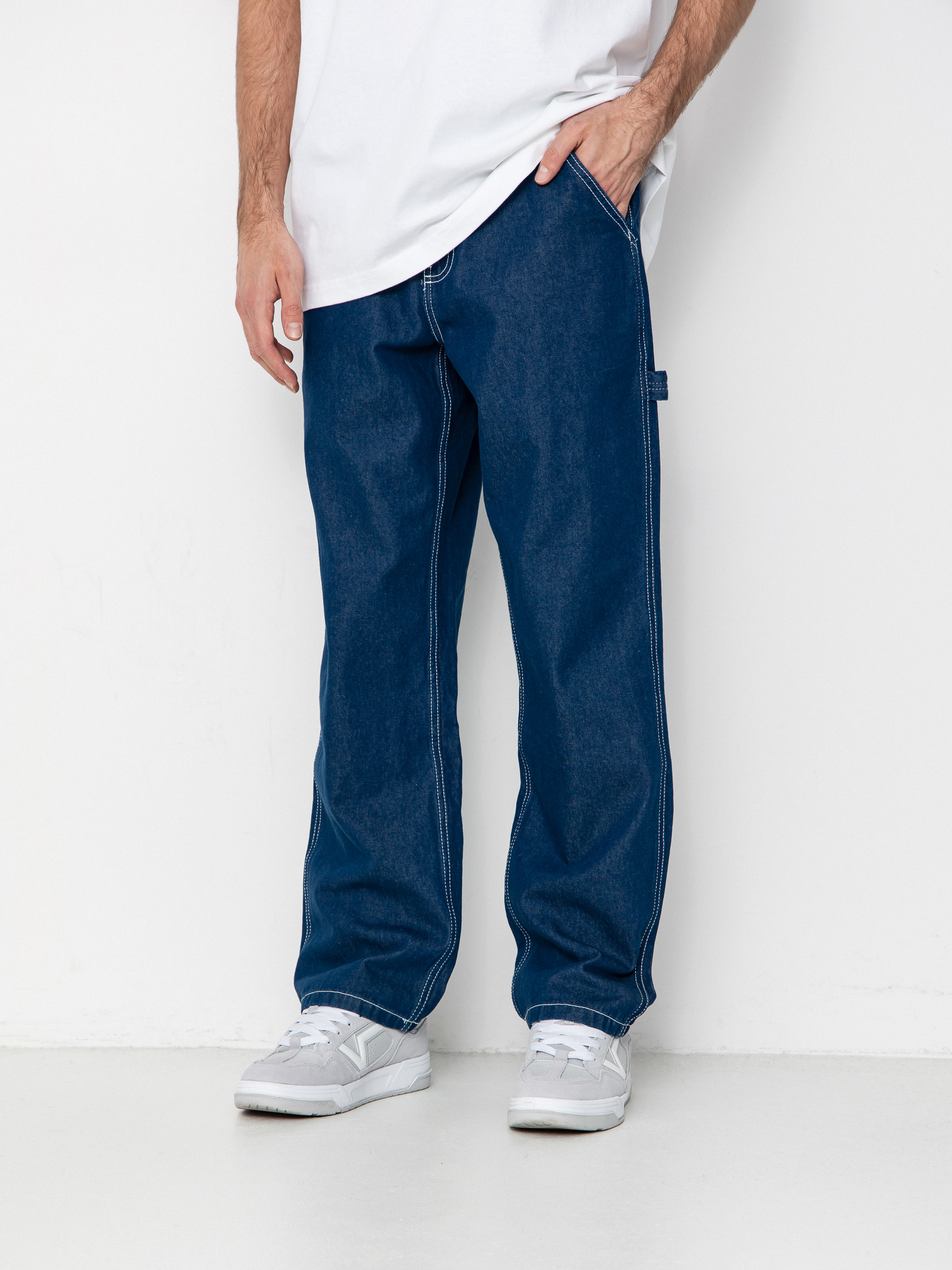 Vans Drill Chore Carpenter Loose Denim Pants - navy blue (indigo