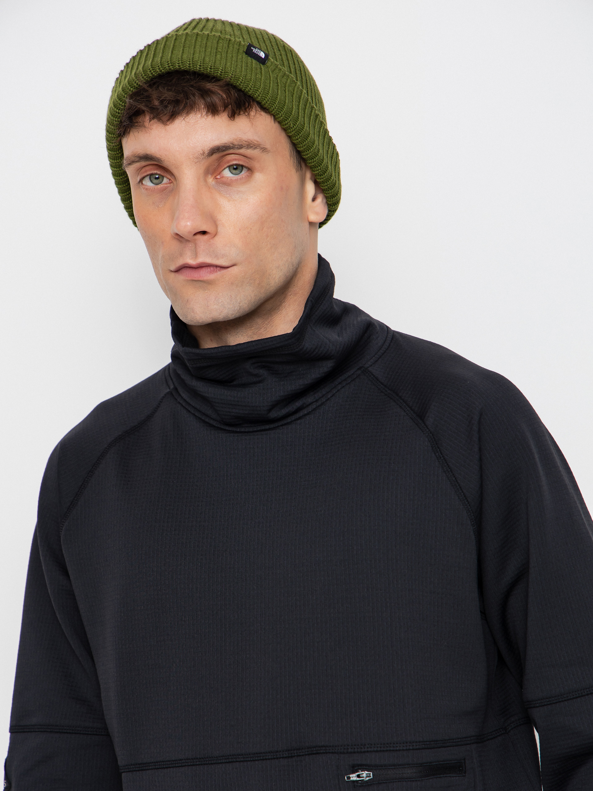 Jones Snowboards Flagship Rec Grid 1/2 Zip Sweatshirt (stealth black)