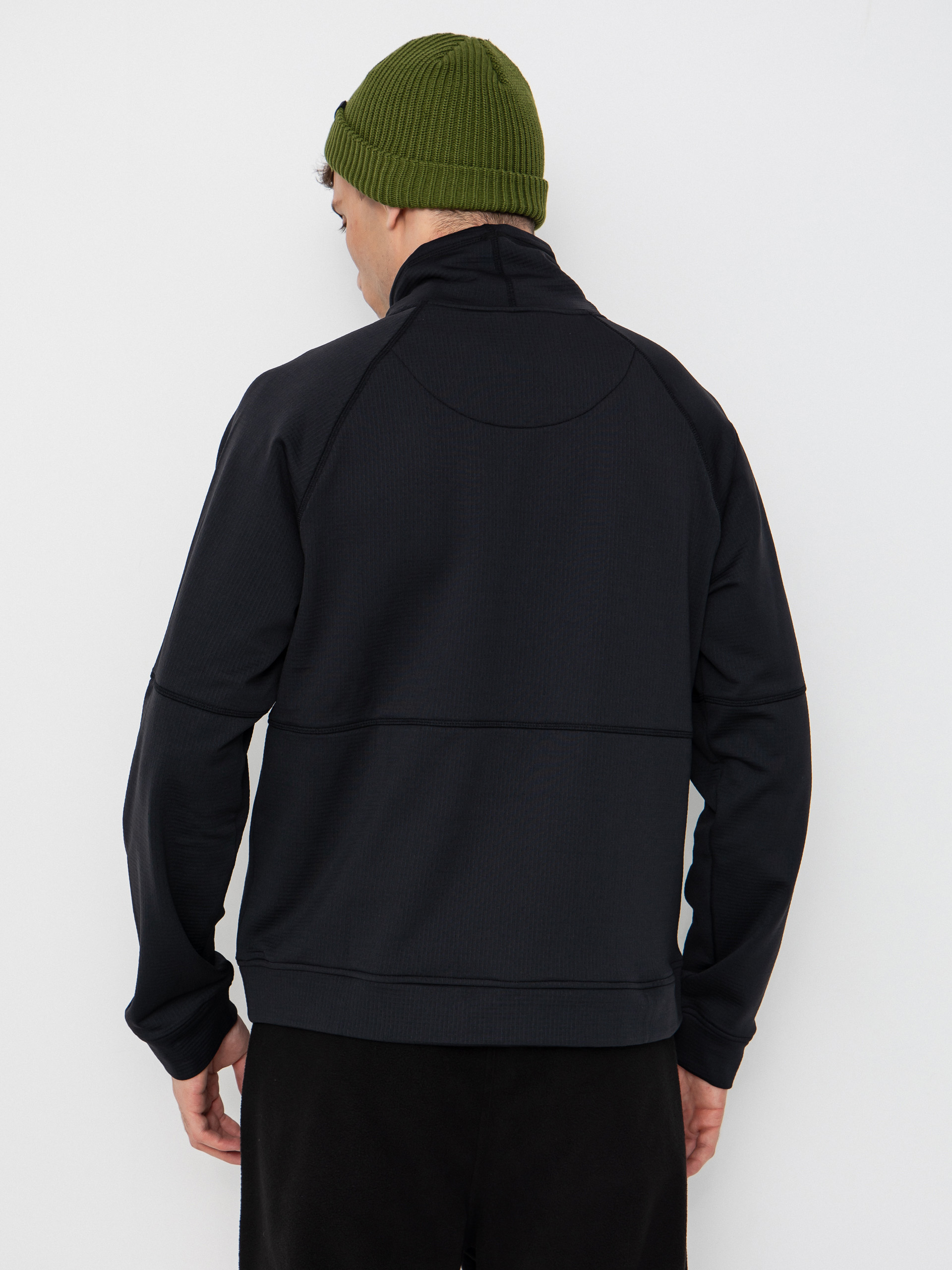 Jones Snowboards Flagship Rec Grid 1/2 Zip Sweatshirt (stealth black)