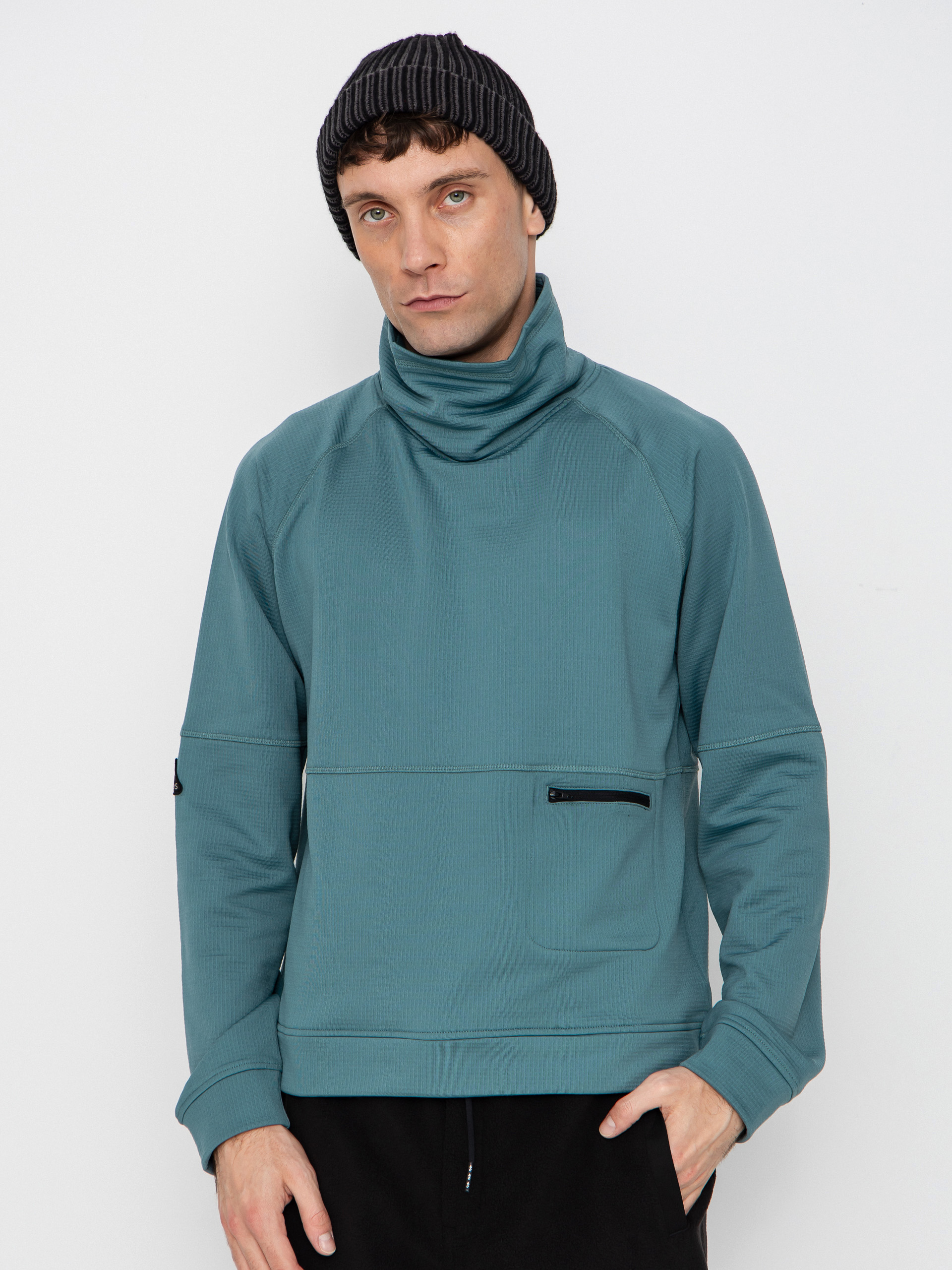 Jones Snowboards Sweatshirt Flagship Rec Grid 1/2 Zip (atlantic blue)