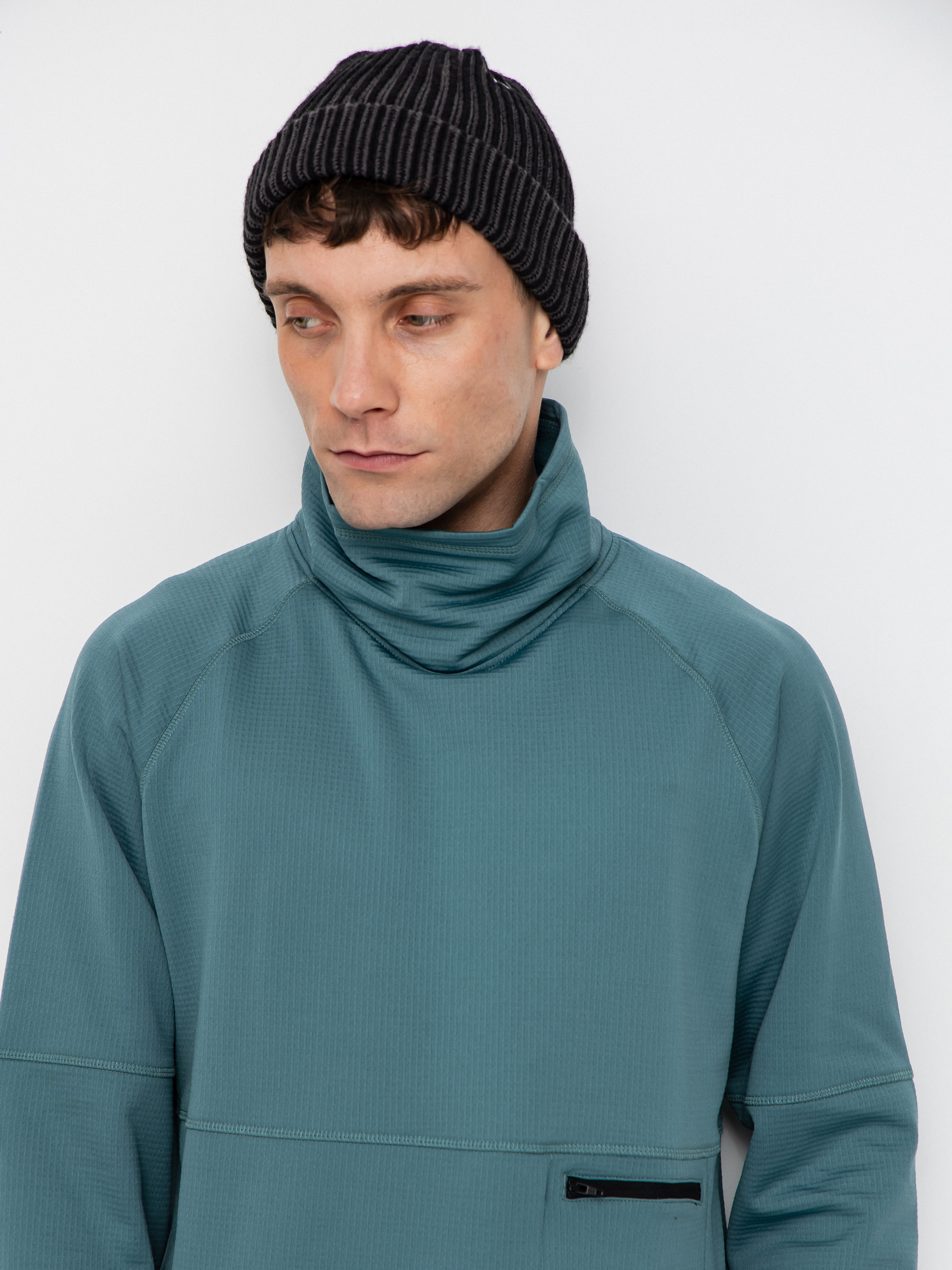 Jones Snowboards Flagship Rec Grid 1/2 Zip Sweatshirt (atlantic blue)