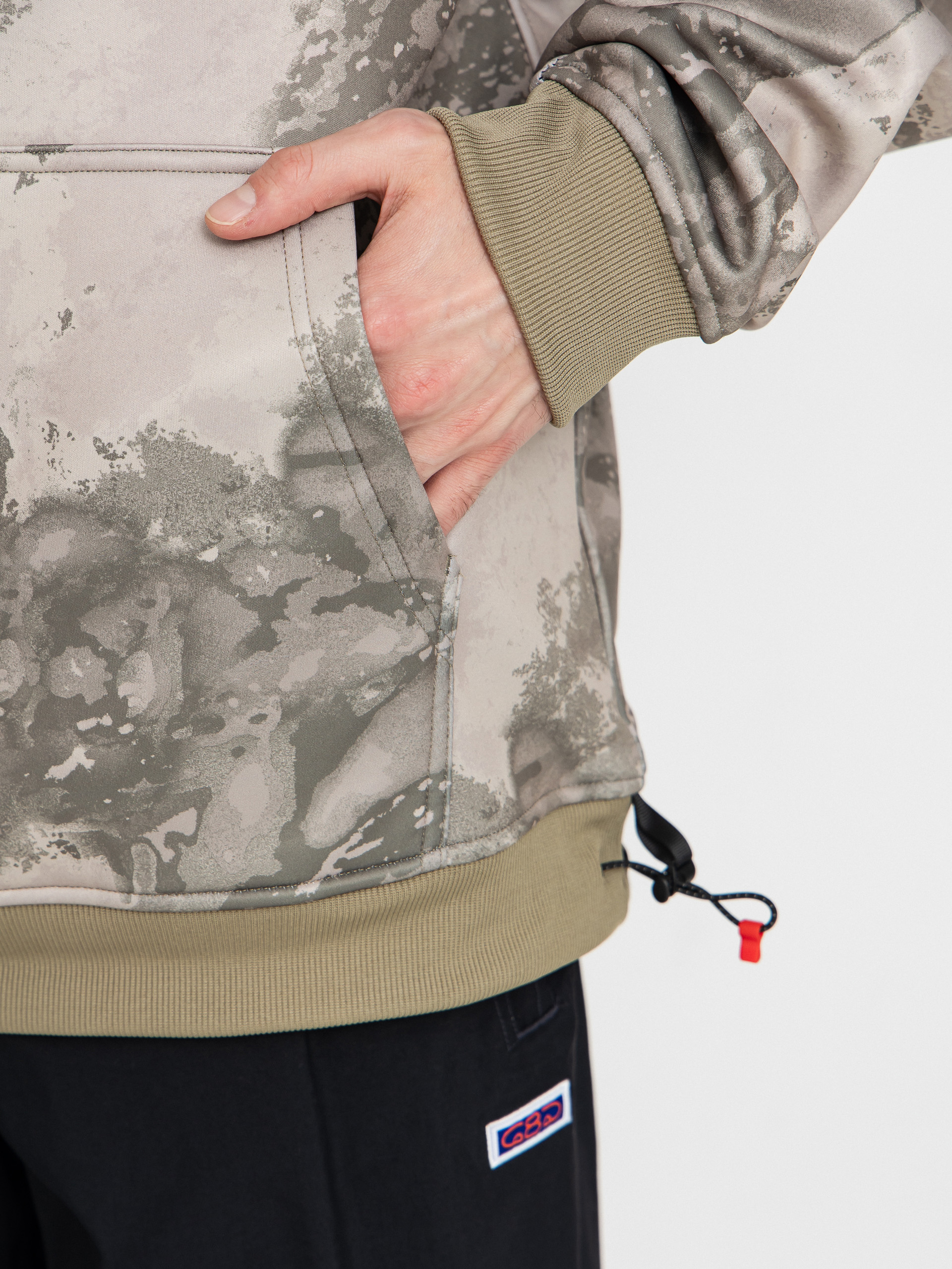 Mens 686 Active sweatshirt Bonded Fleece HD (limestone hemisphere print)