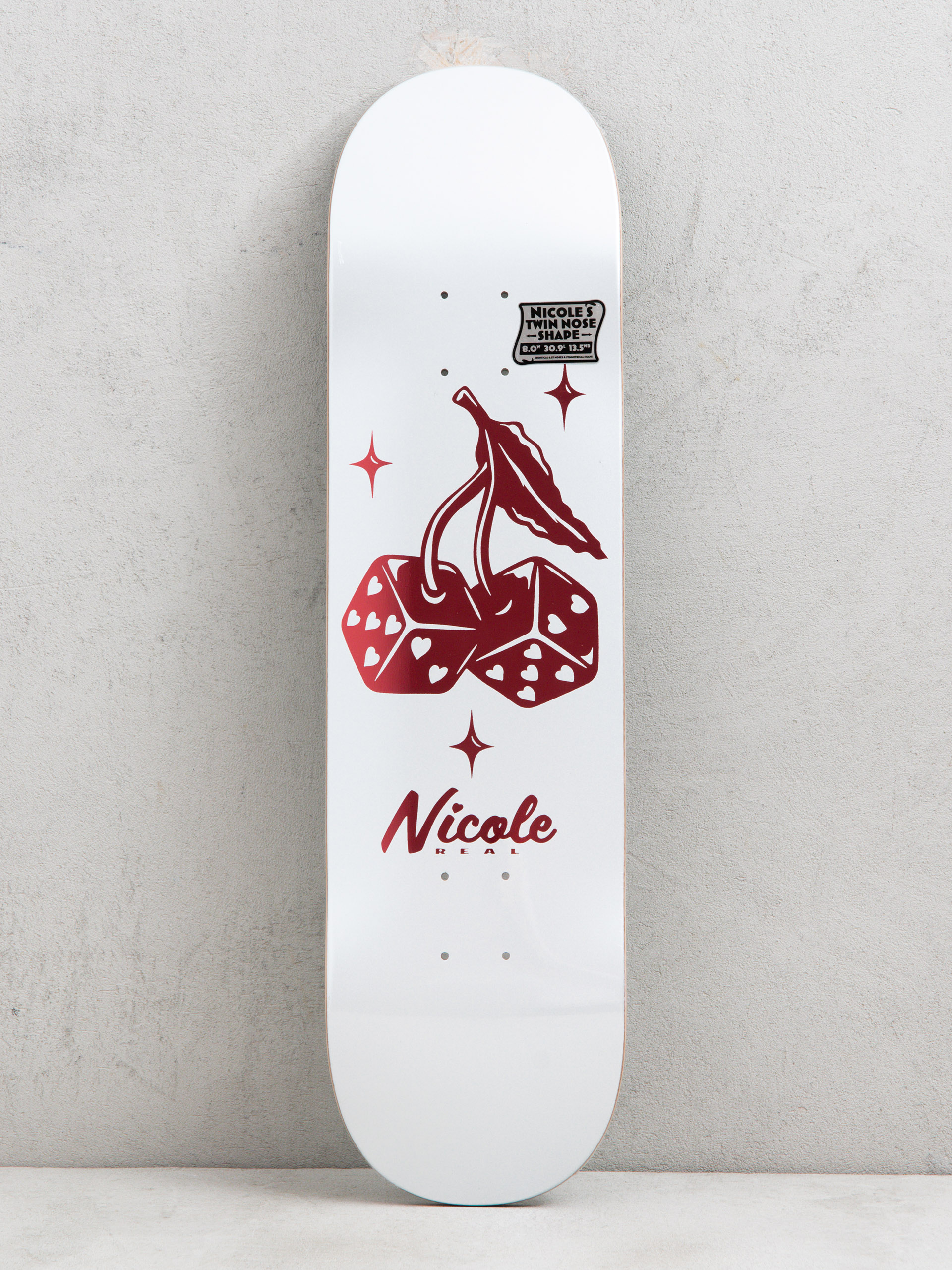 リアル デッキ HIGH ROLLER 8.0 TWIN NOSE Real Deck Nicole High Roller (white)