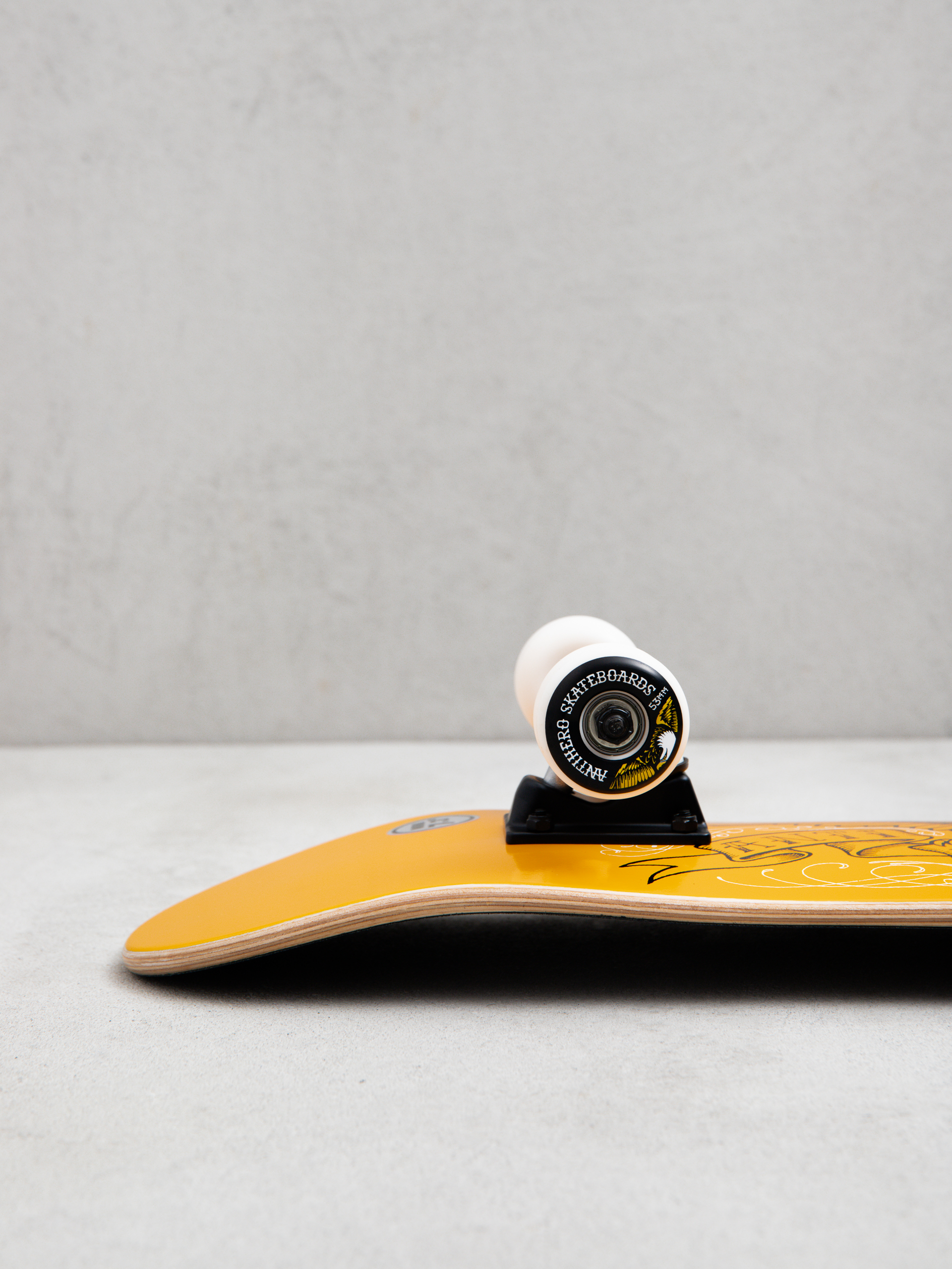 Antihero Pinstripe Eagle Skateboard - yellow