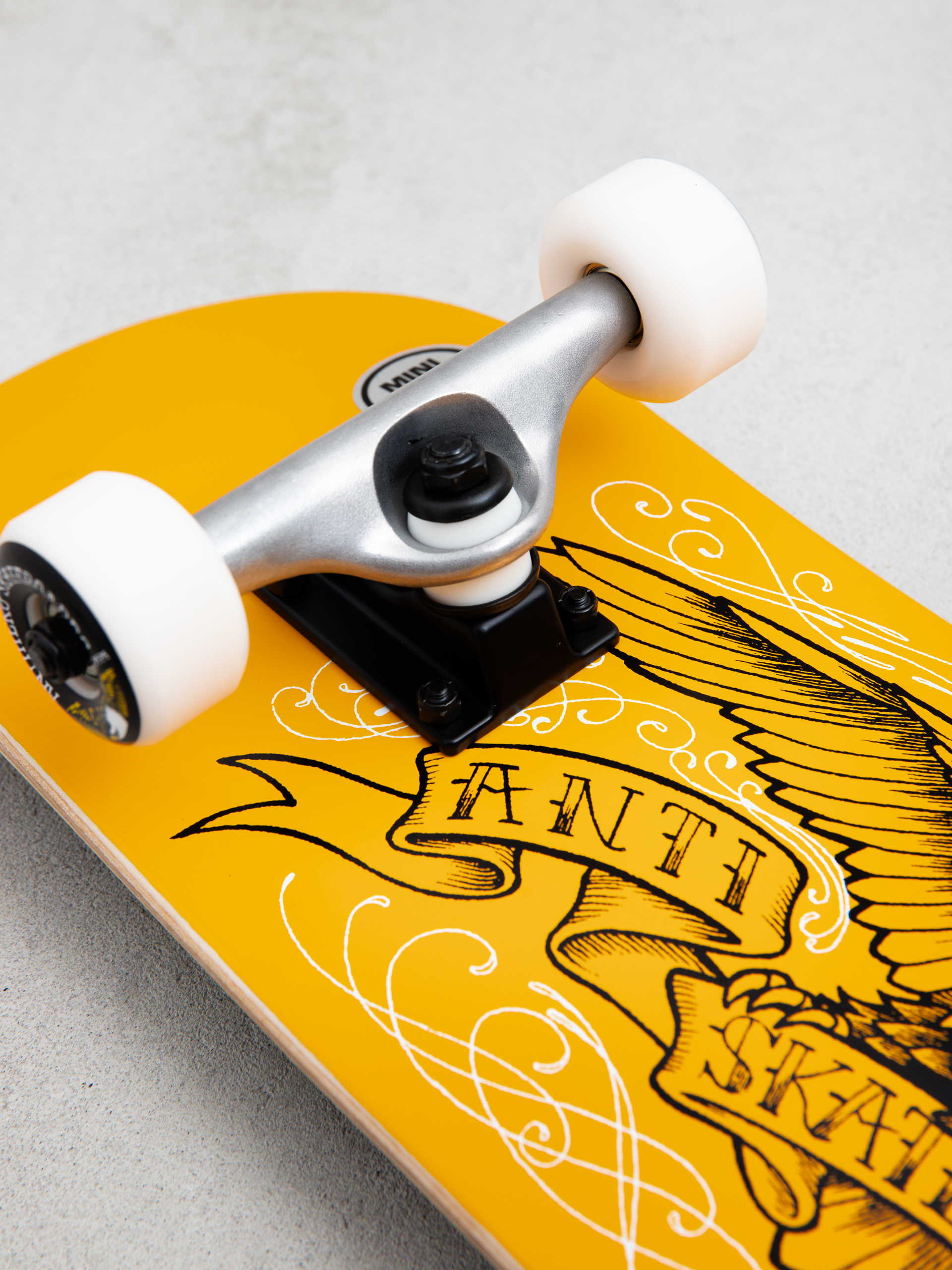 Antihero Pinstripe Eagle Skateboard - yellow