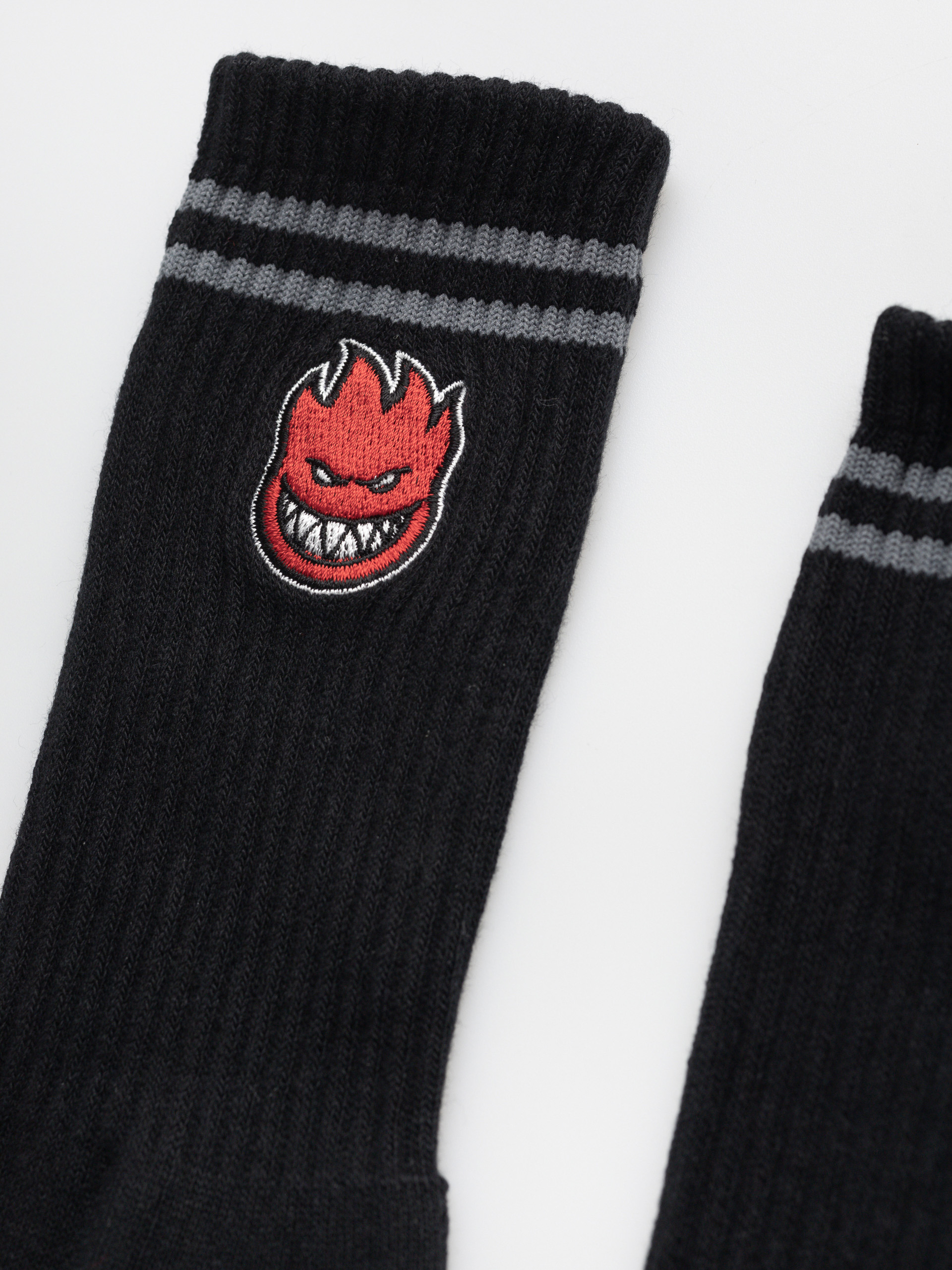 Spitfire Bighead Fill Emb Swirl Socks (black/charcoal/red)