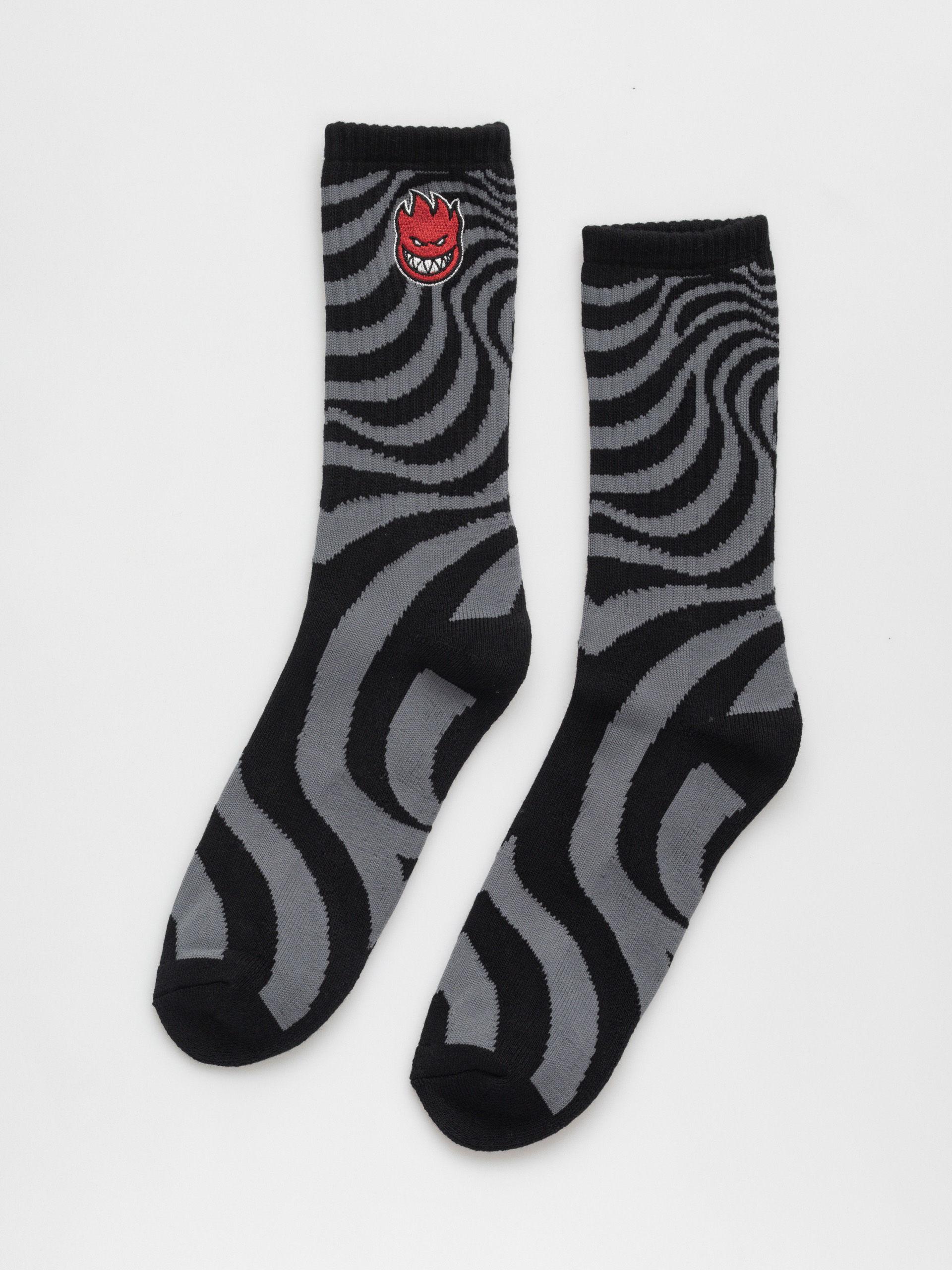 Spitfire Bighead Fill Emb Socks (black/charcoal/red)
