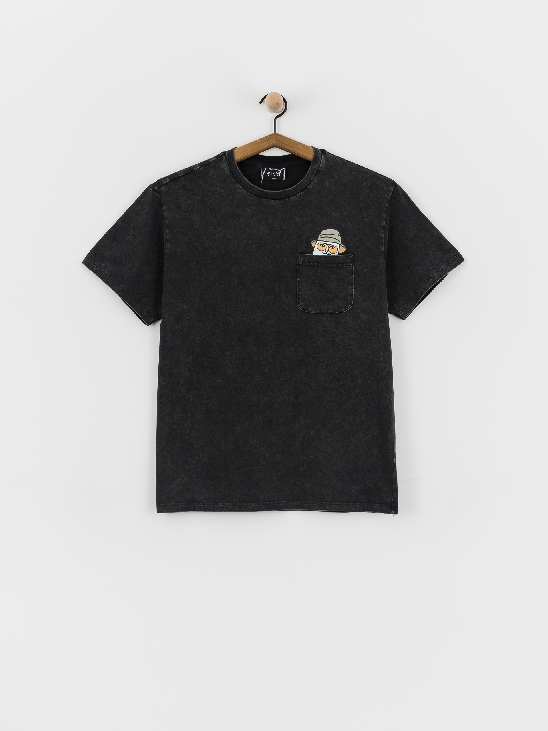 RipNDip Nermal S Thompson Pocket T-Shirt (black mineral wash)