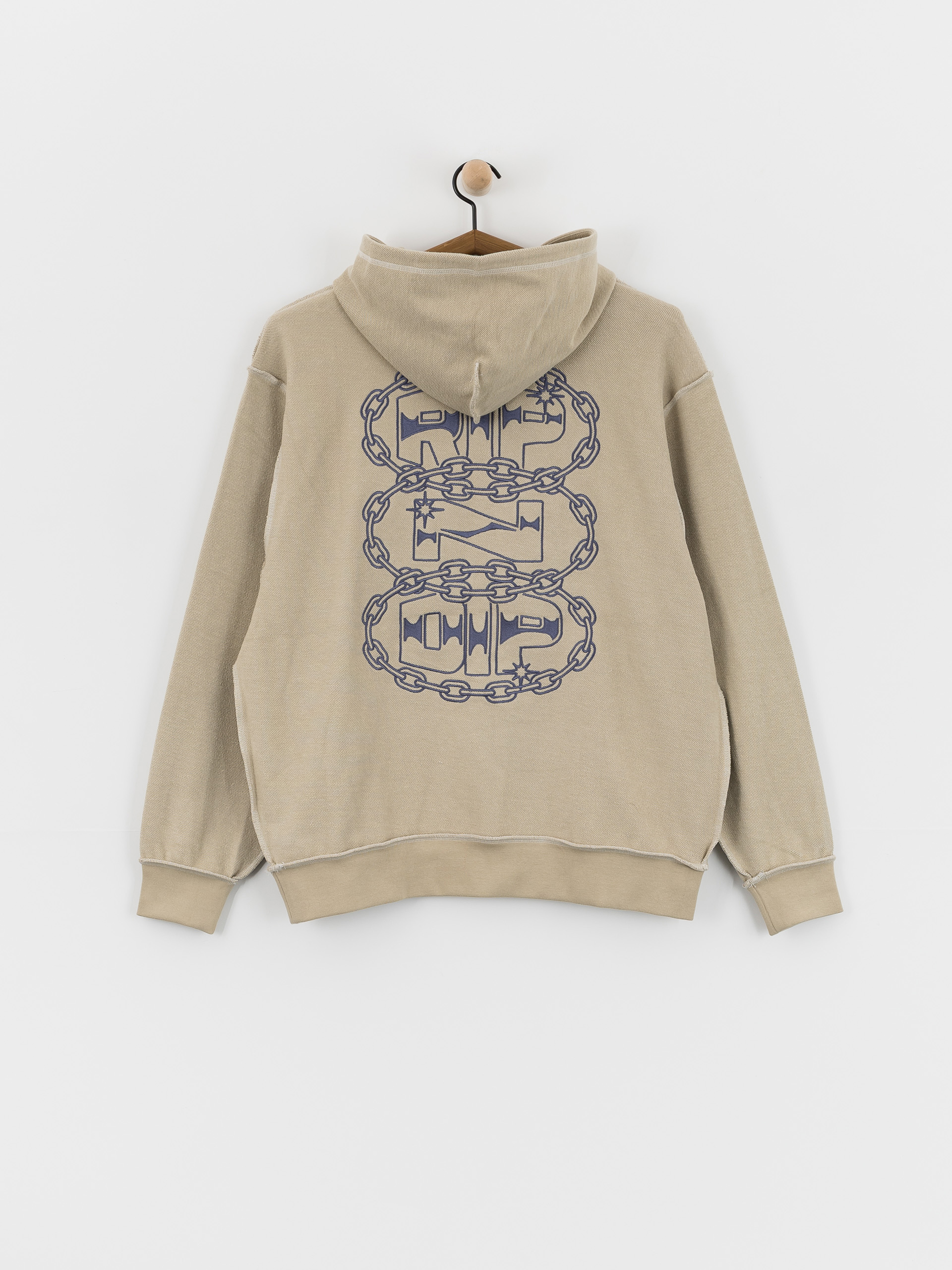 RipNDip Linked Up Reverse Stitched HD Hoodie - beige (khaki)
