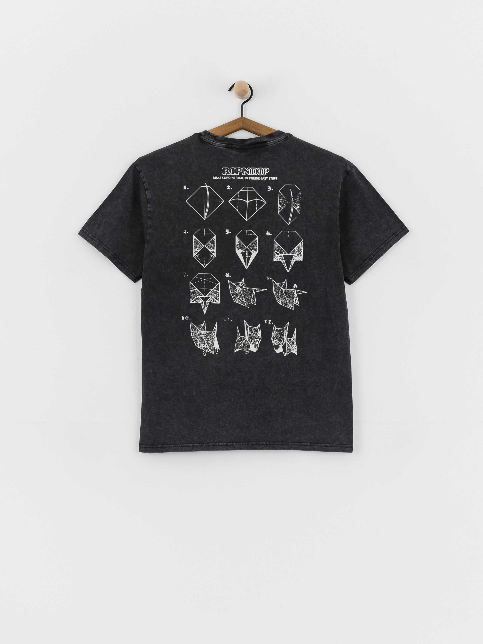 RipNDip Origami T-Shirt - black (black vintage wash)