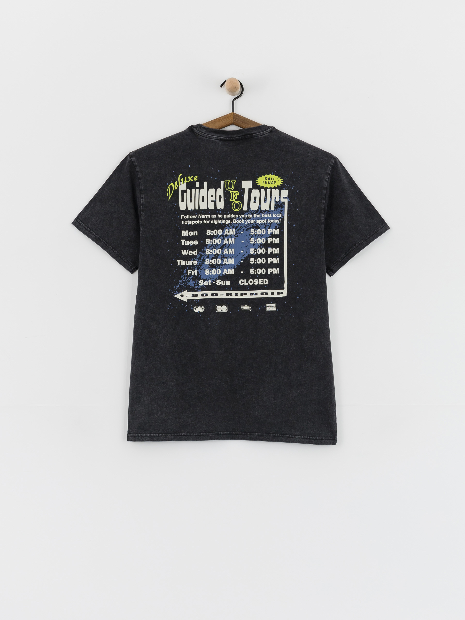RipNDip Ufo Tours T-Shirt (black vintage wash)