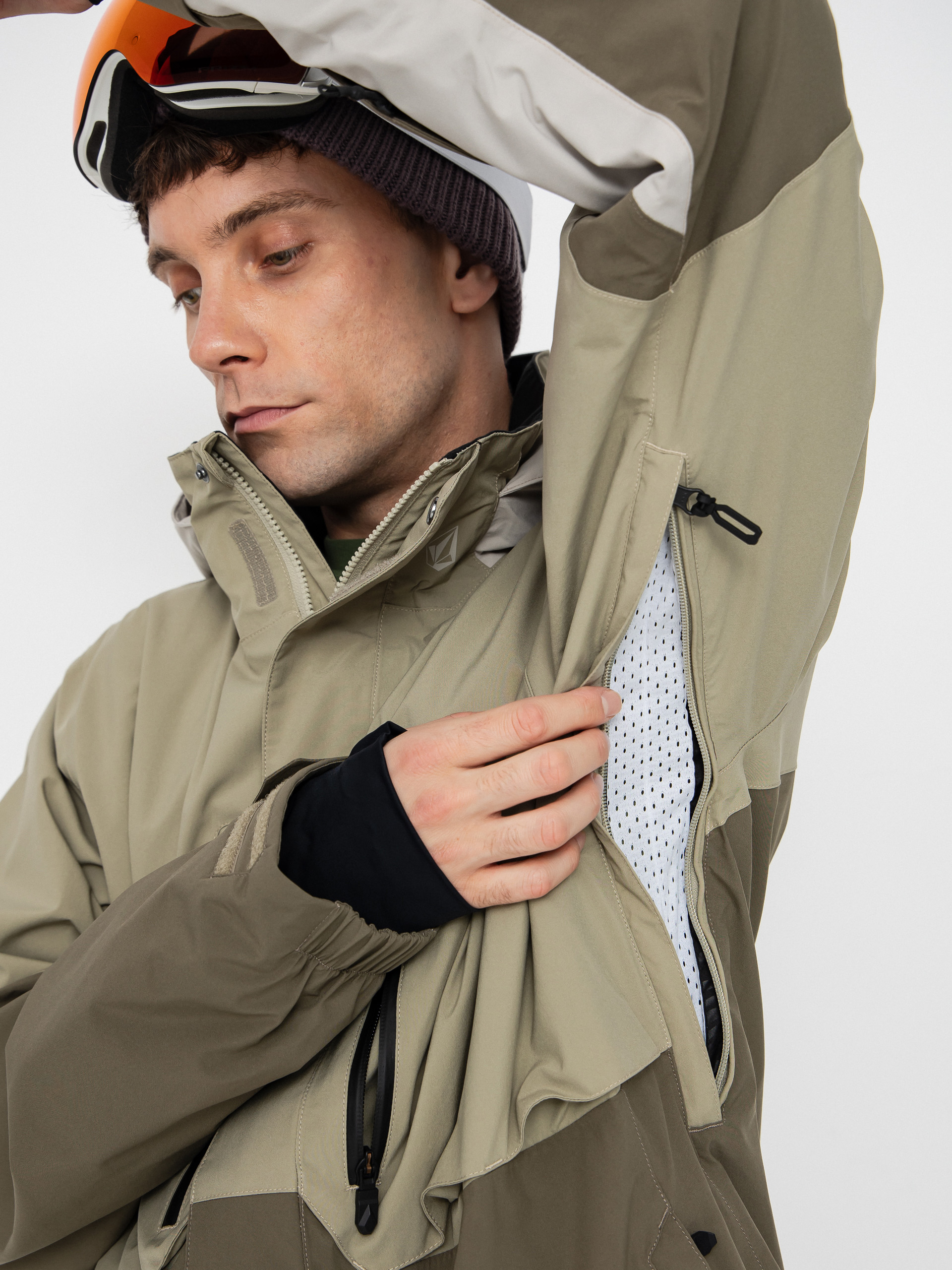 Mens Volcom Snowboard jacket Rnge Stretch 30K (moss green)