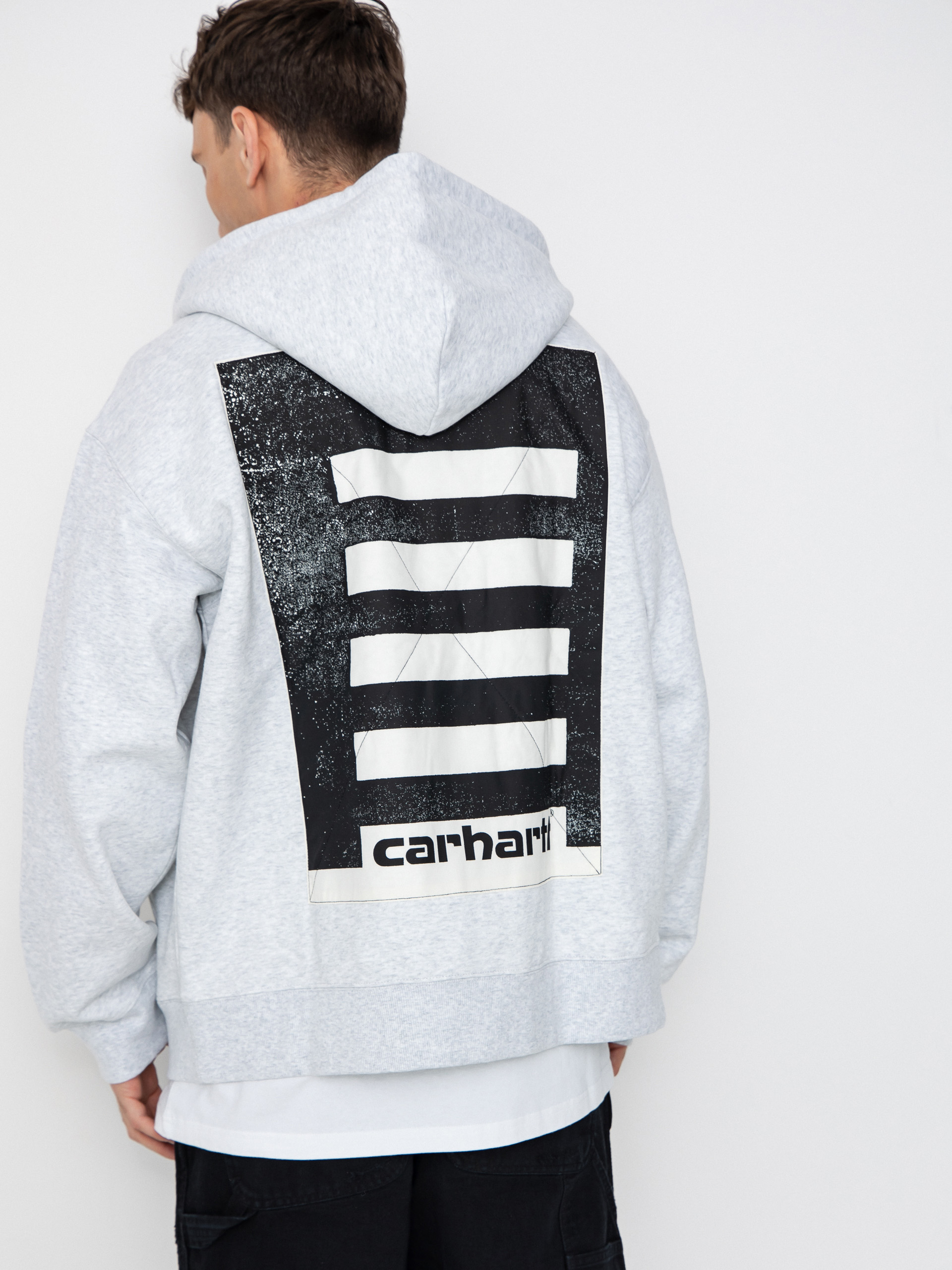 Carhartt WIP Hoodie Archive Lines ZHD - grey (ash heather)
