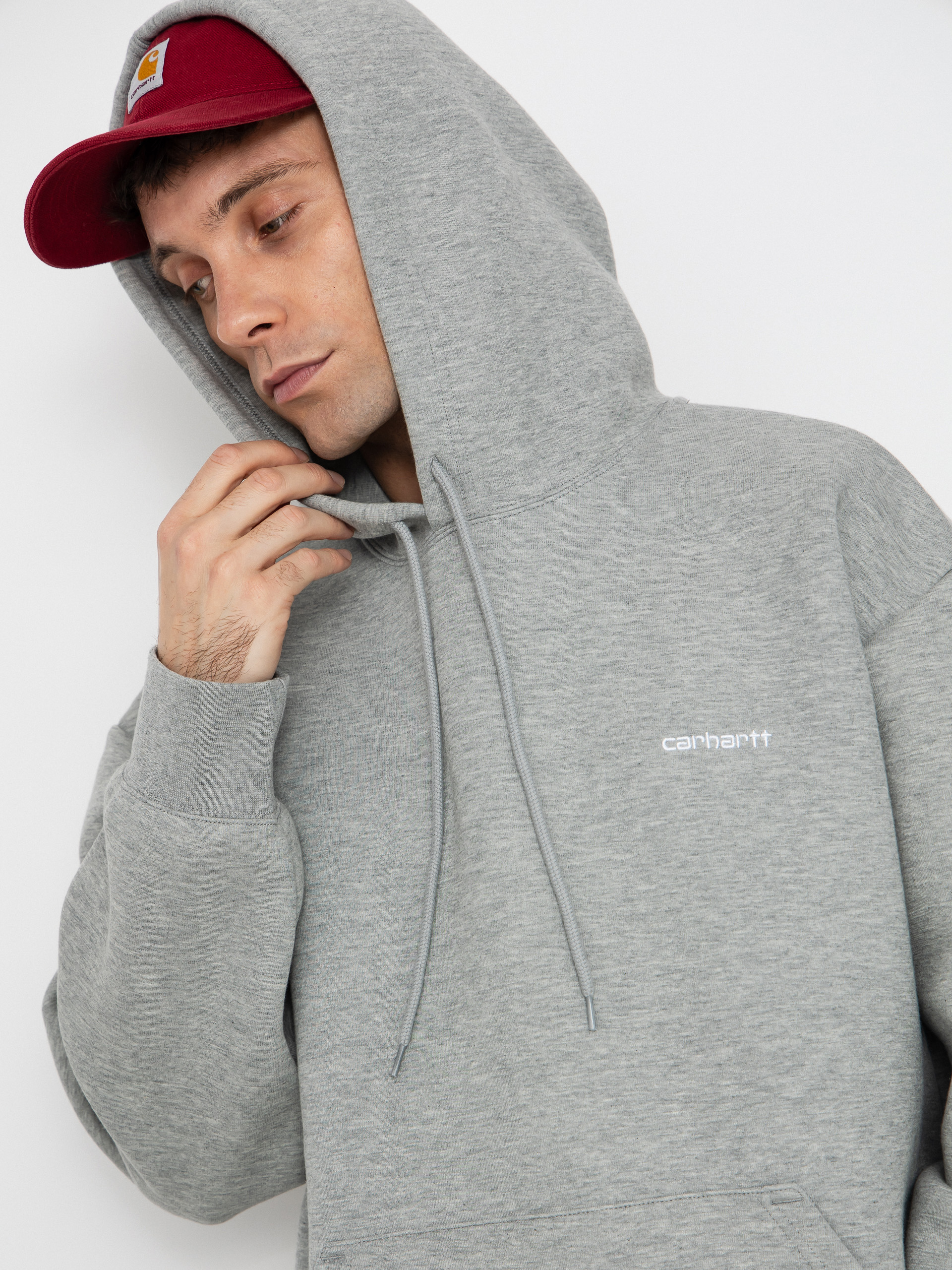 Carhartt WIP Hoodie Alda HD (grey heather/white)