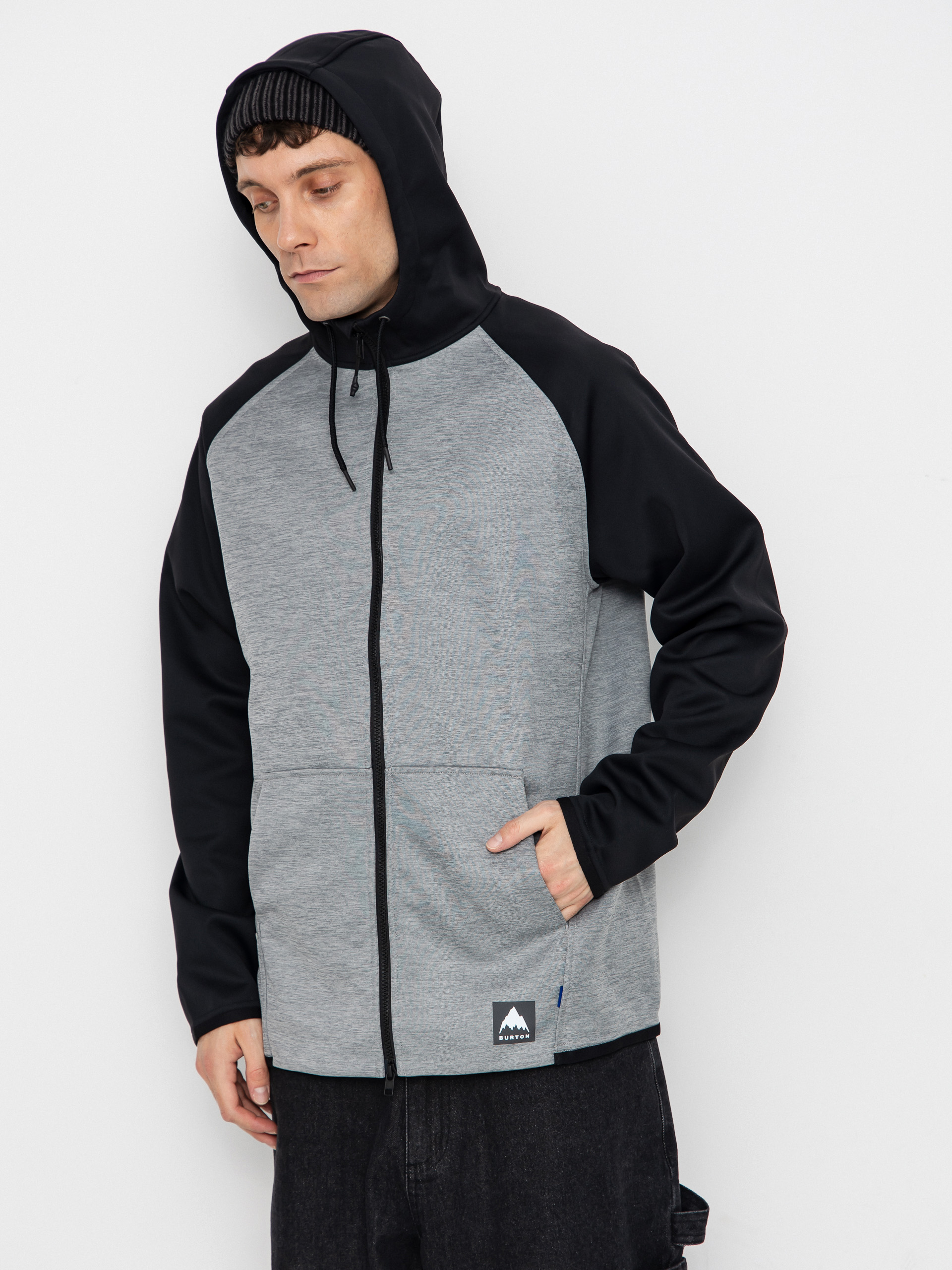 Mens Burton Active sweatshirt Crown ZHD (gray heather/true black)