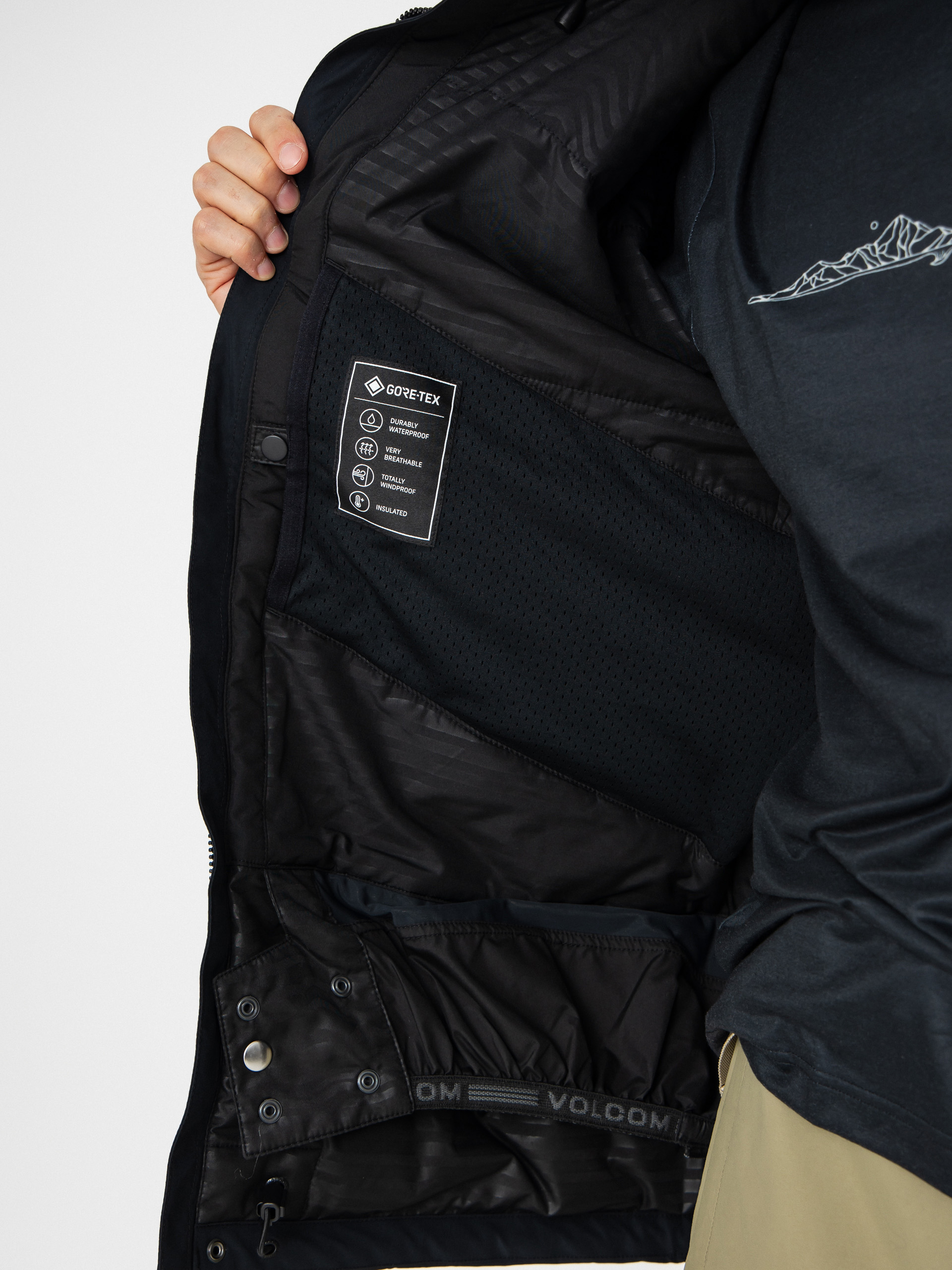 Mens Volcom Dua Ins Gore Tex Snowboard jacket (black)