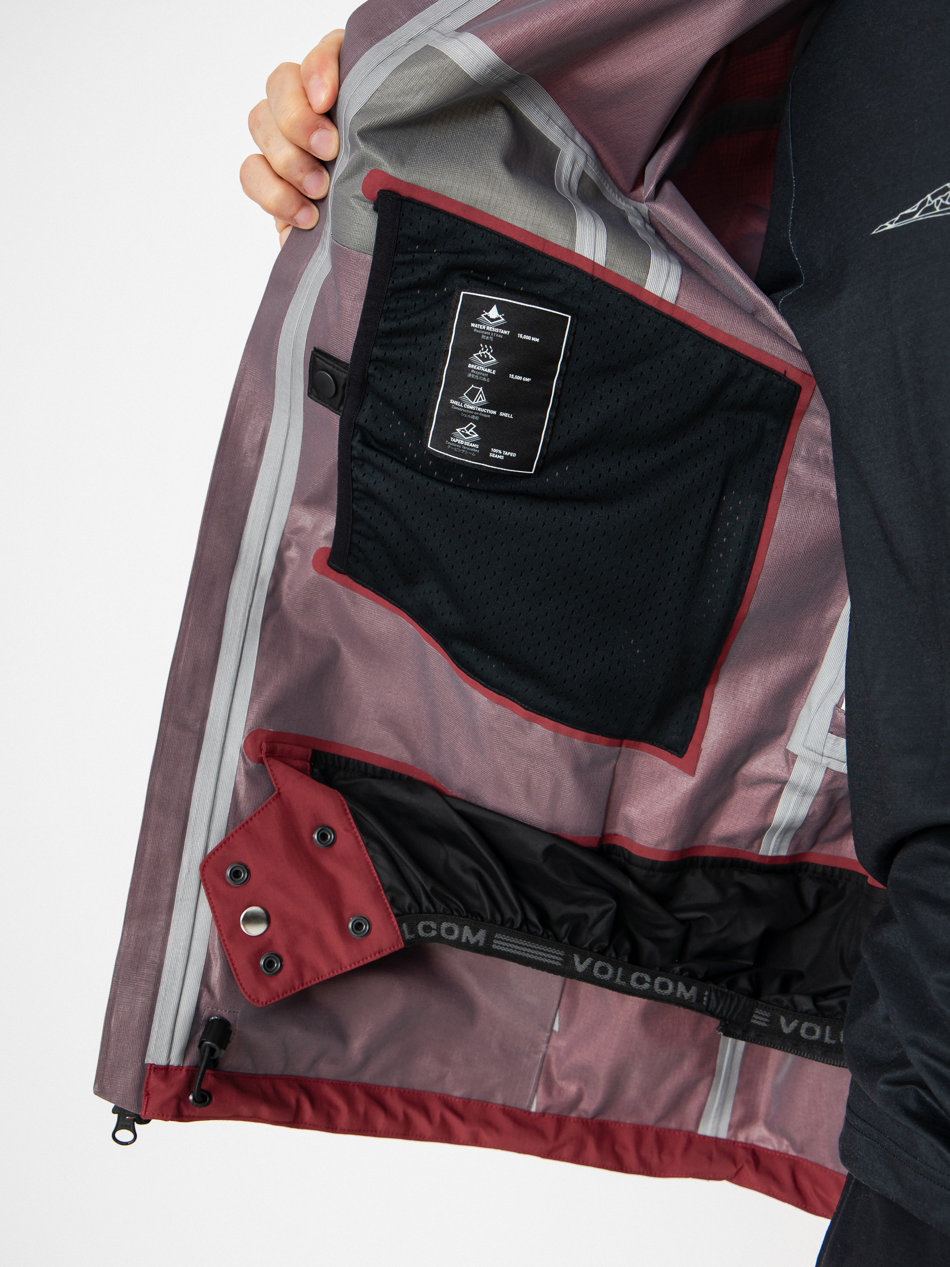 Mens Volcom Snowboard jacket Arthur 3L (burnt red)