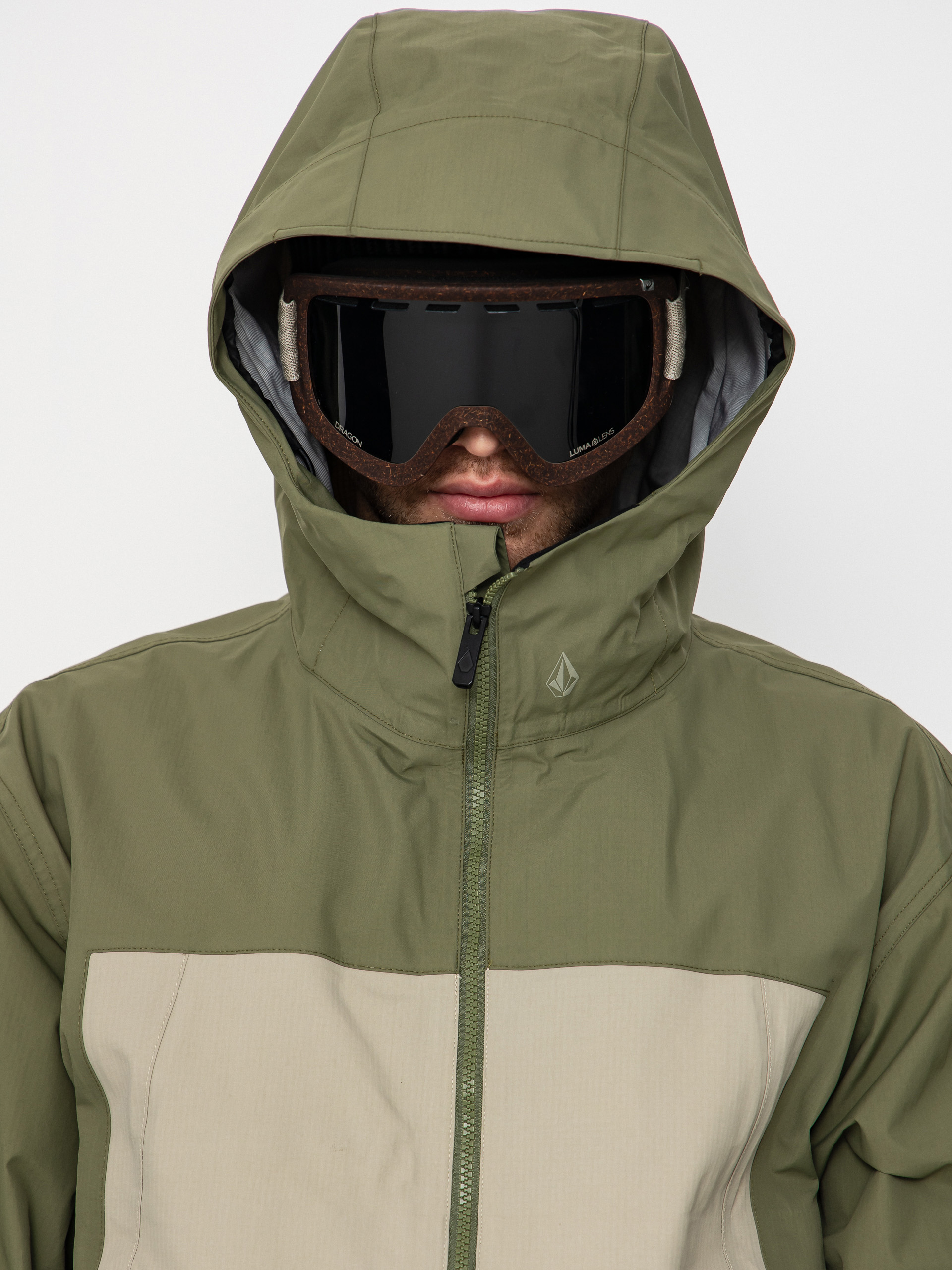 Mens Volcom Snowboard jacket Arthur 3L (dark olive)