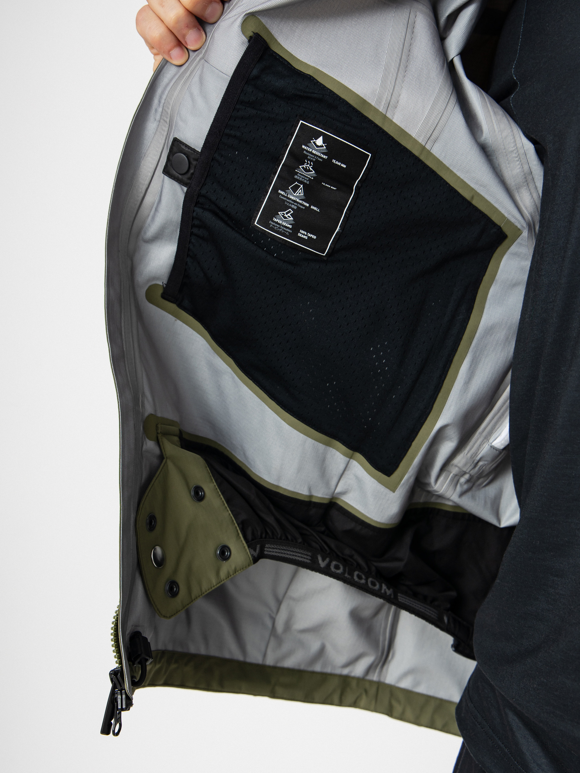 Mens Volcom Snowboard jacket Arthur 3L (dark olive)