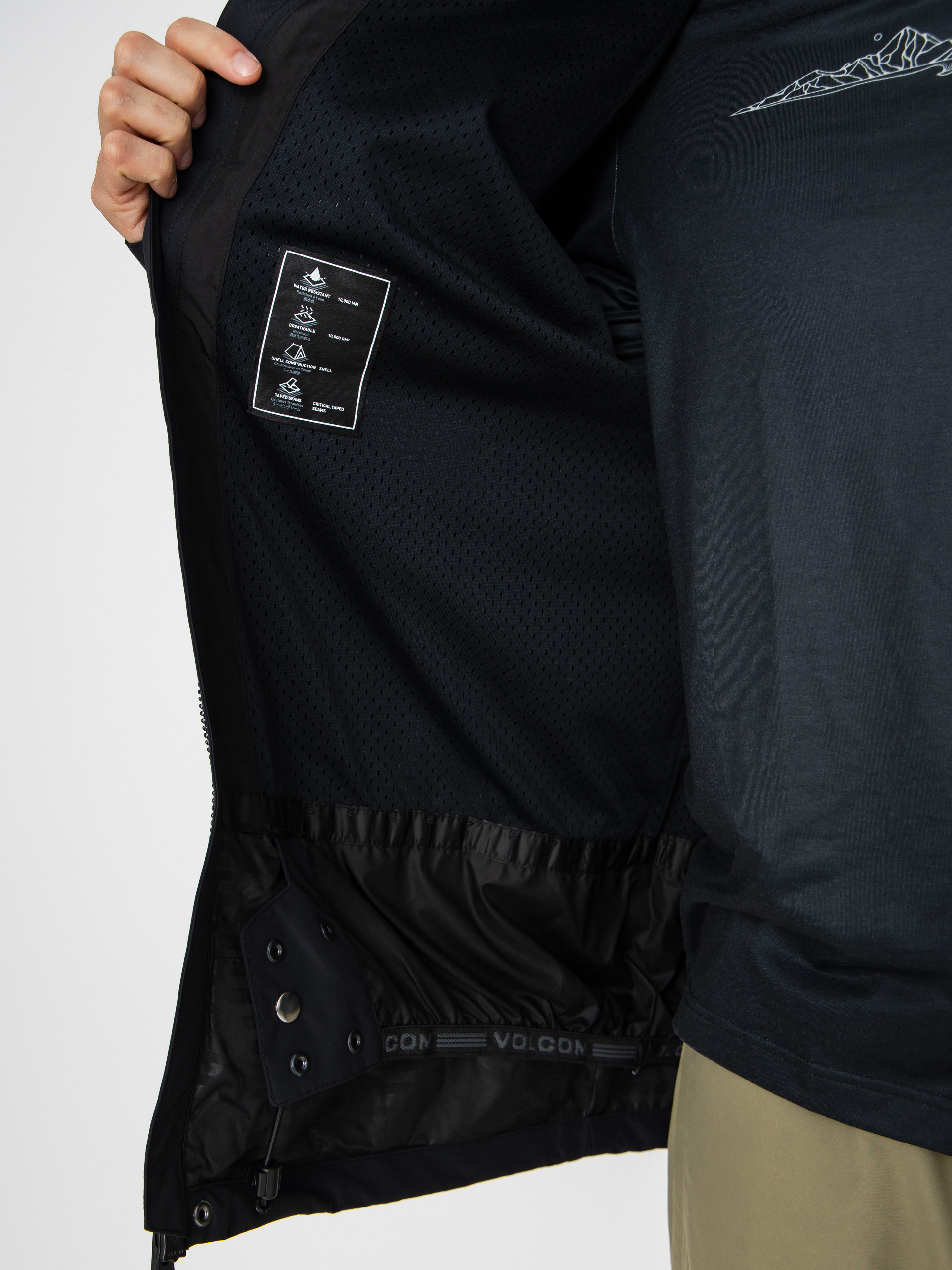 Mens Volcom Snowboard jacket Buckthreeeighty (black)