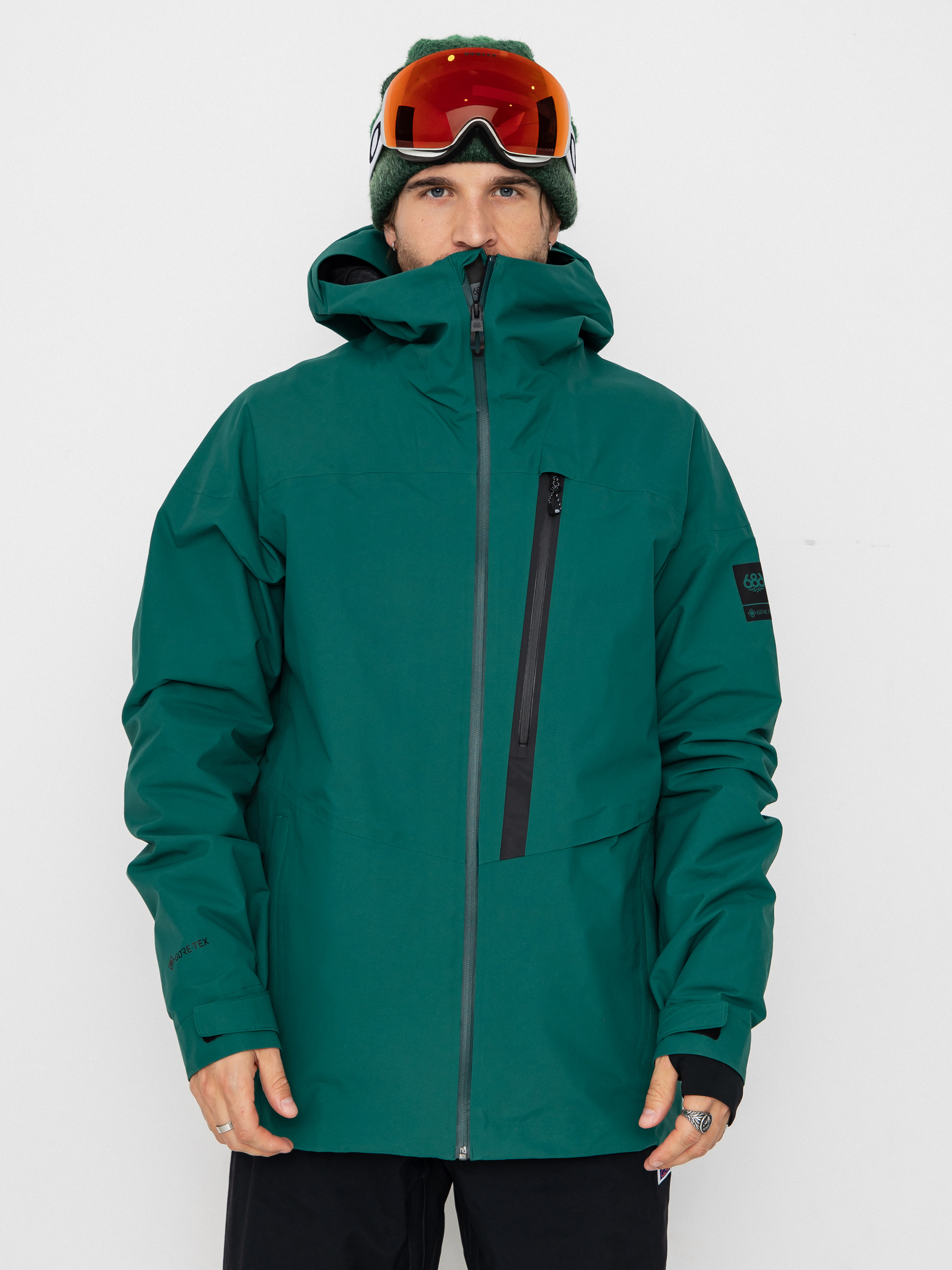 Mens 686 Snowboard jacket Gore-TeX GT Thermagraph (emerald green)