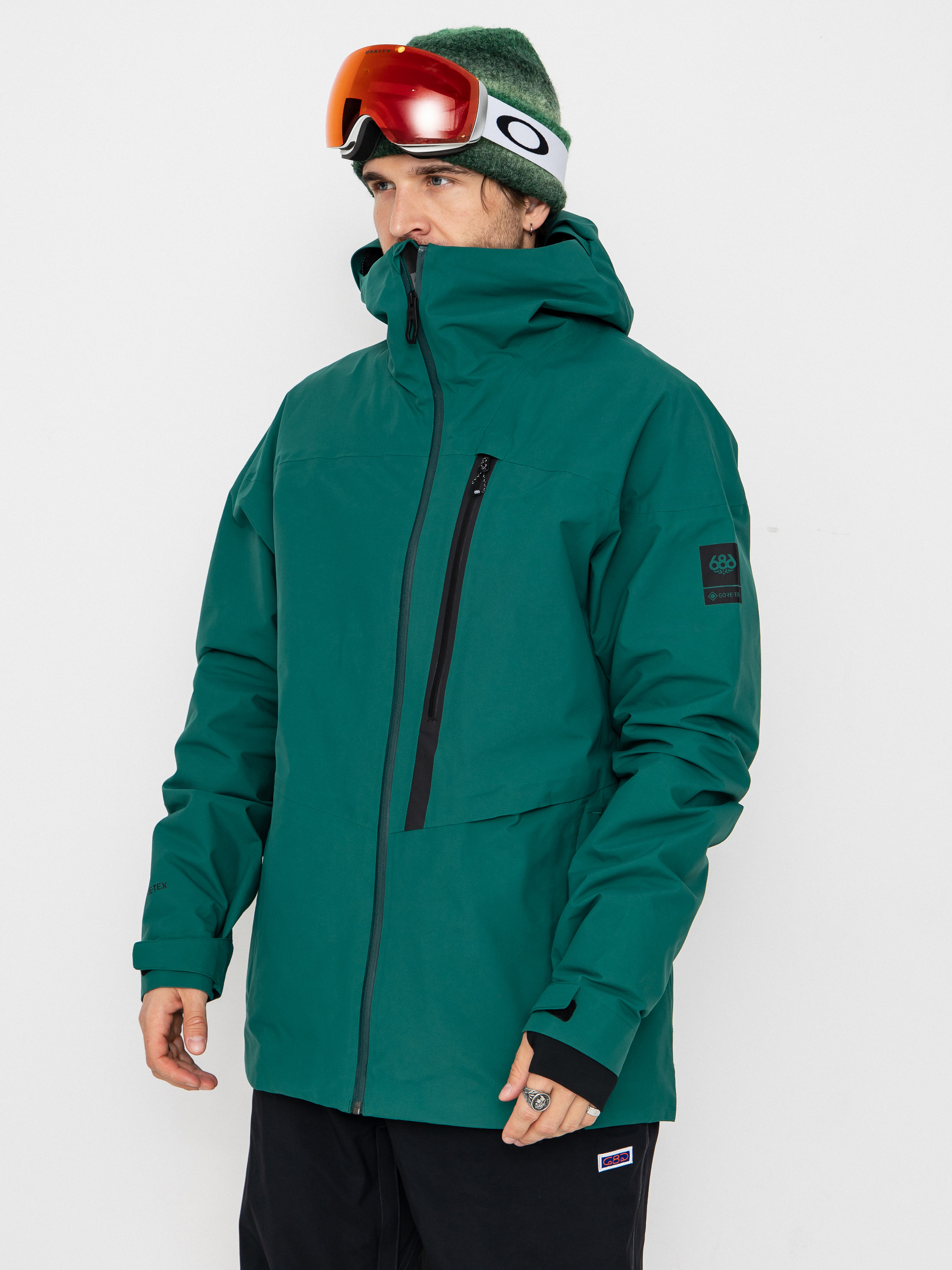 Mens 686 Snowboard jacket Gore-TeX GT Thermagraph (emerald green)