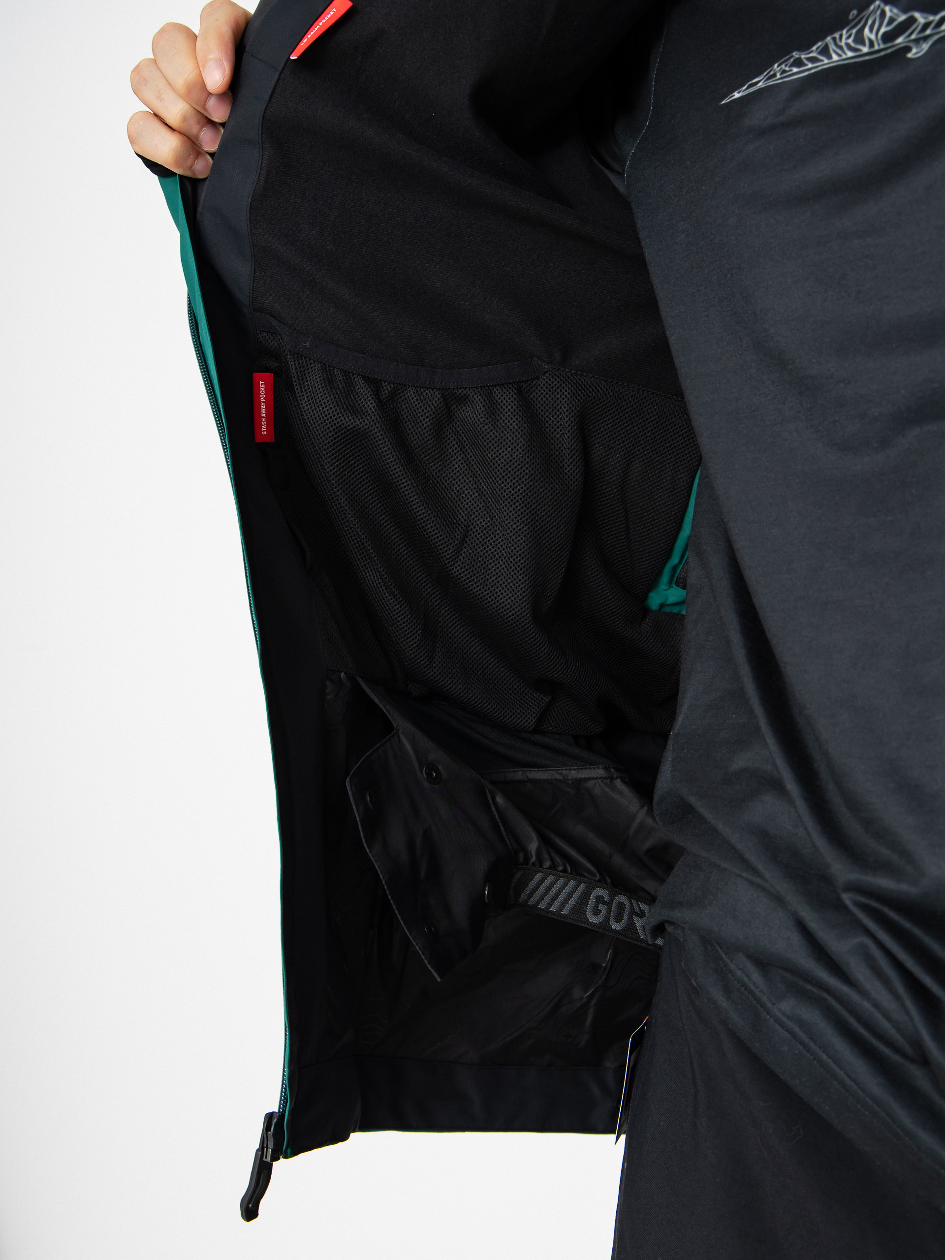 Mens 686 Snowboard jacket Gore-TeX GT Thermagraph (emerald green)