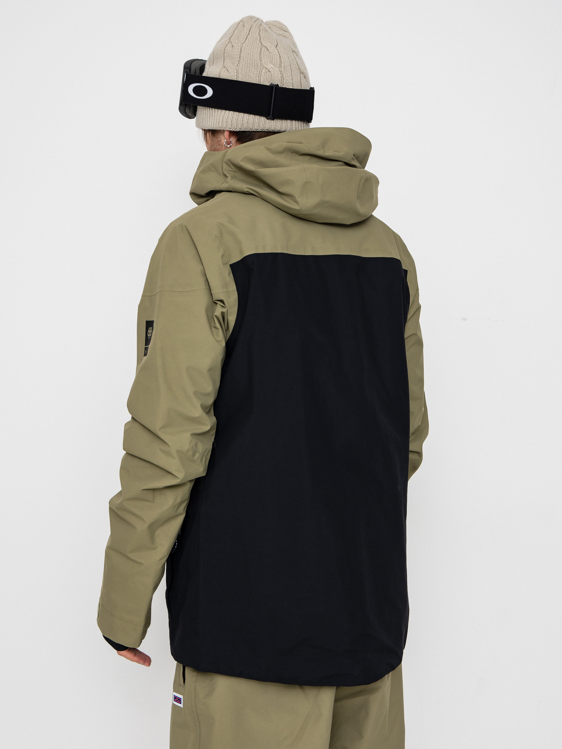 Mens 686 Snowboard jacket Gore-TeX GT Thermagraph (sage colorblock)