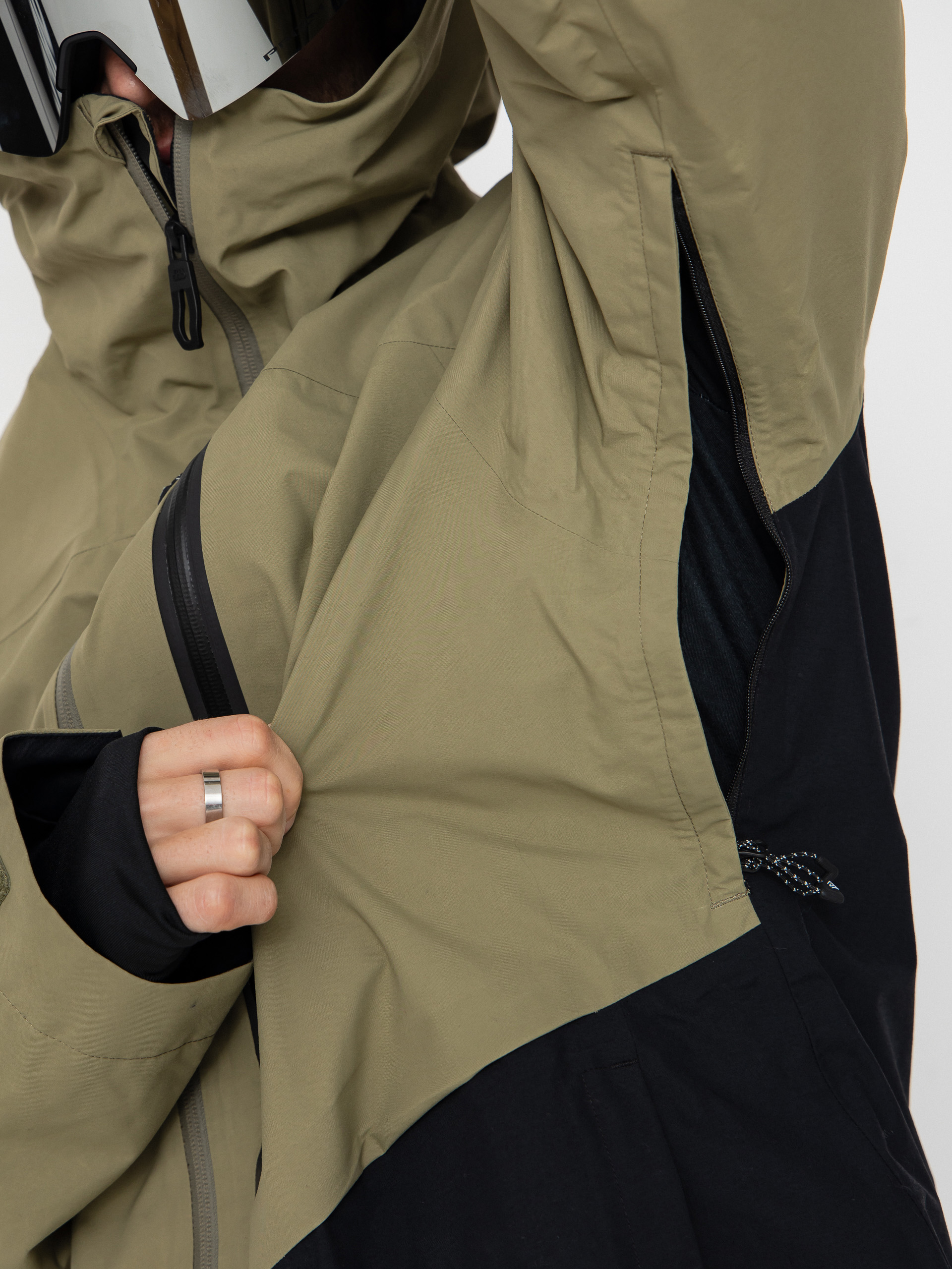 Mens 686 Snowboard jacket Gore-TeX GT Thermagraph (sage colorblock)