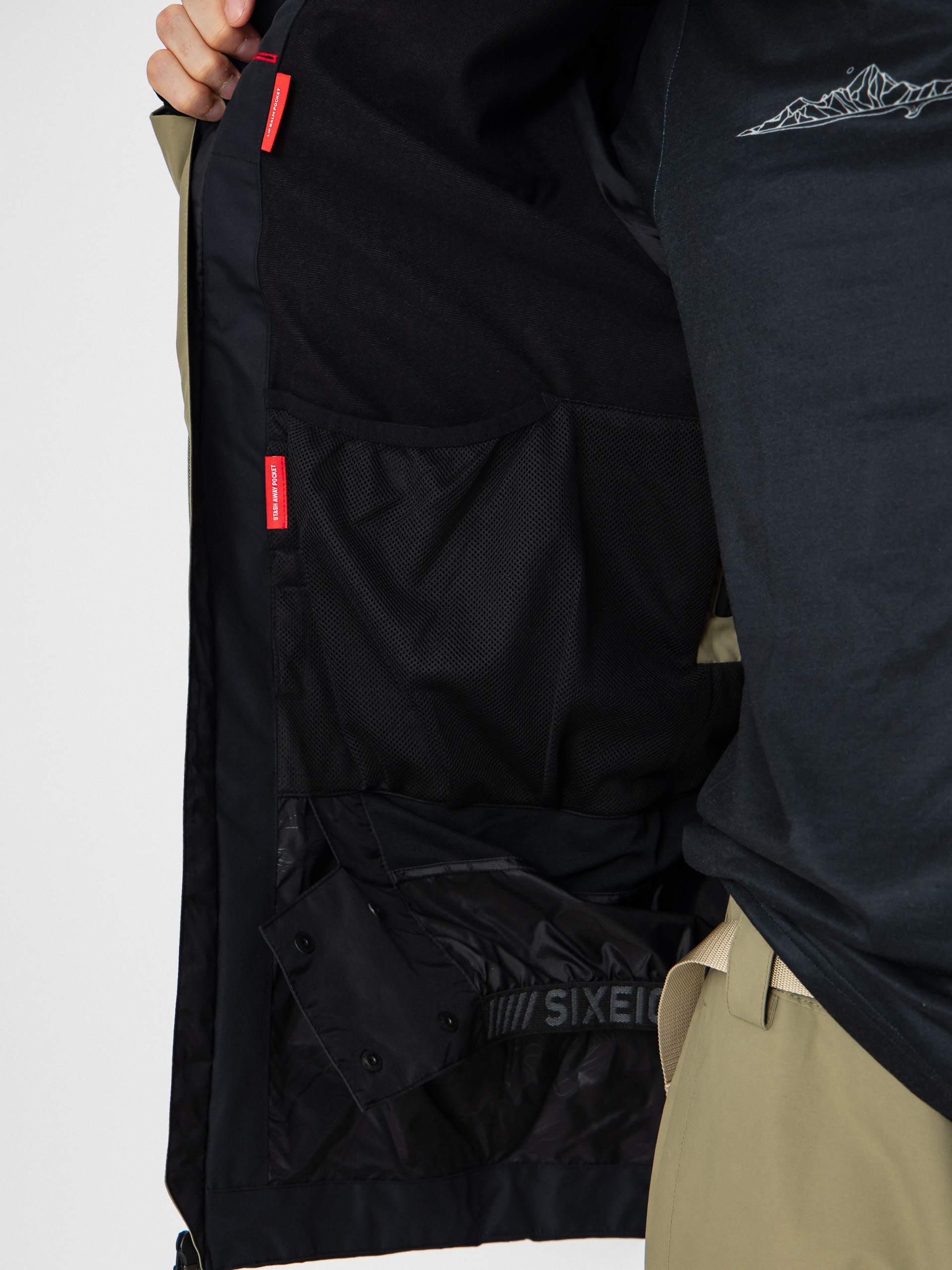 Mens 686 Snowboard jacket Gore-TeX GT Thermagraph (sage colorblock)