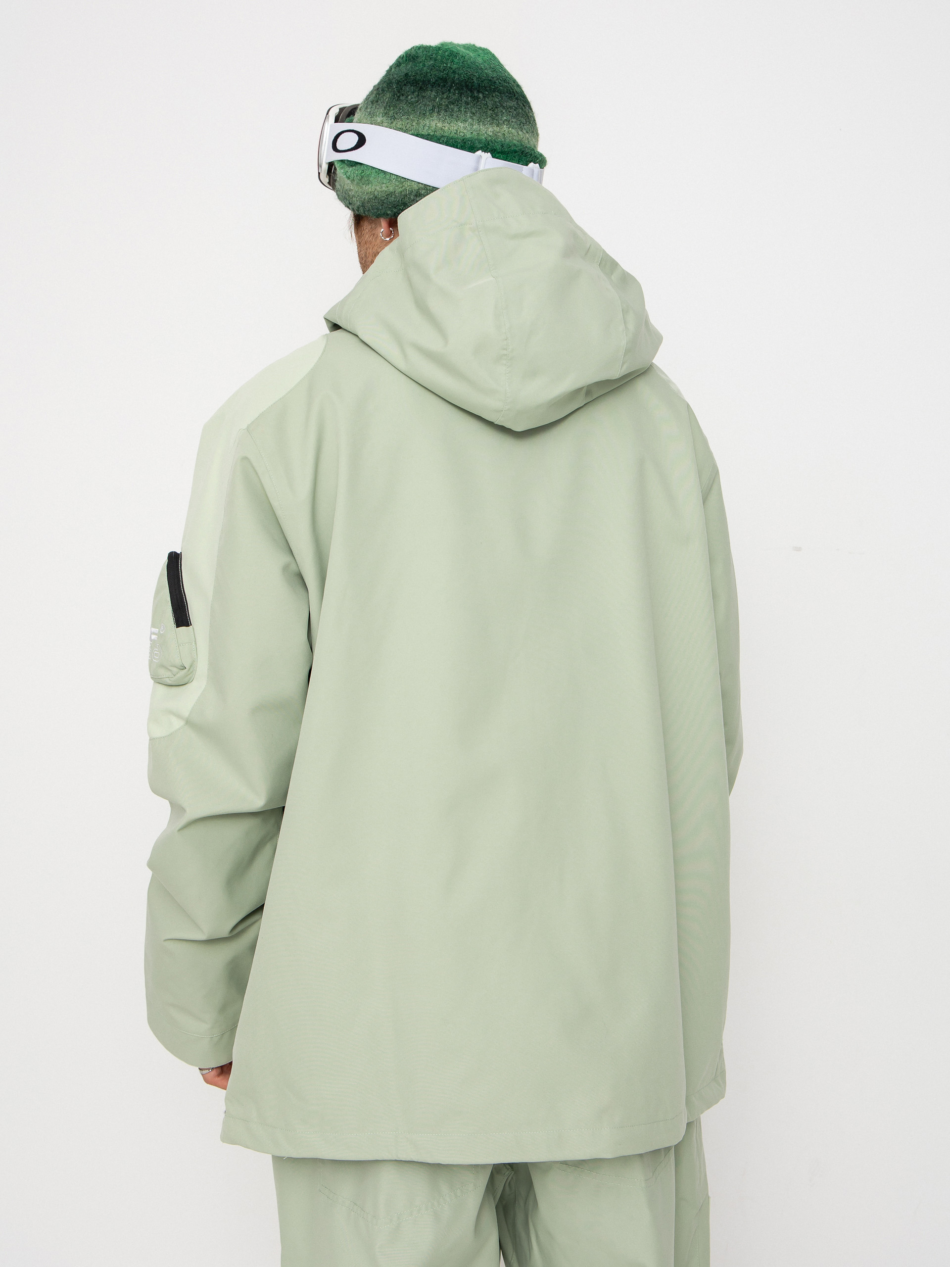Mens 686 Snowboard jacket X Huf Double H (huf green colorblock)