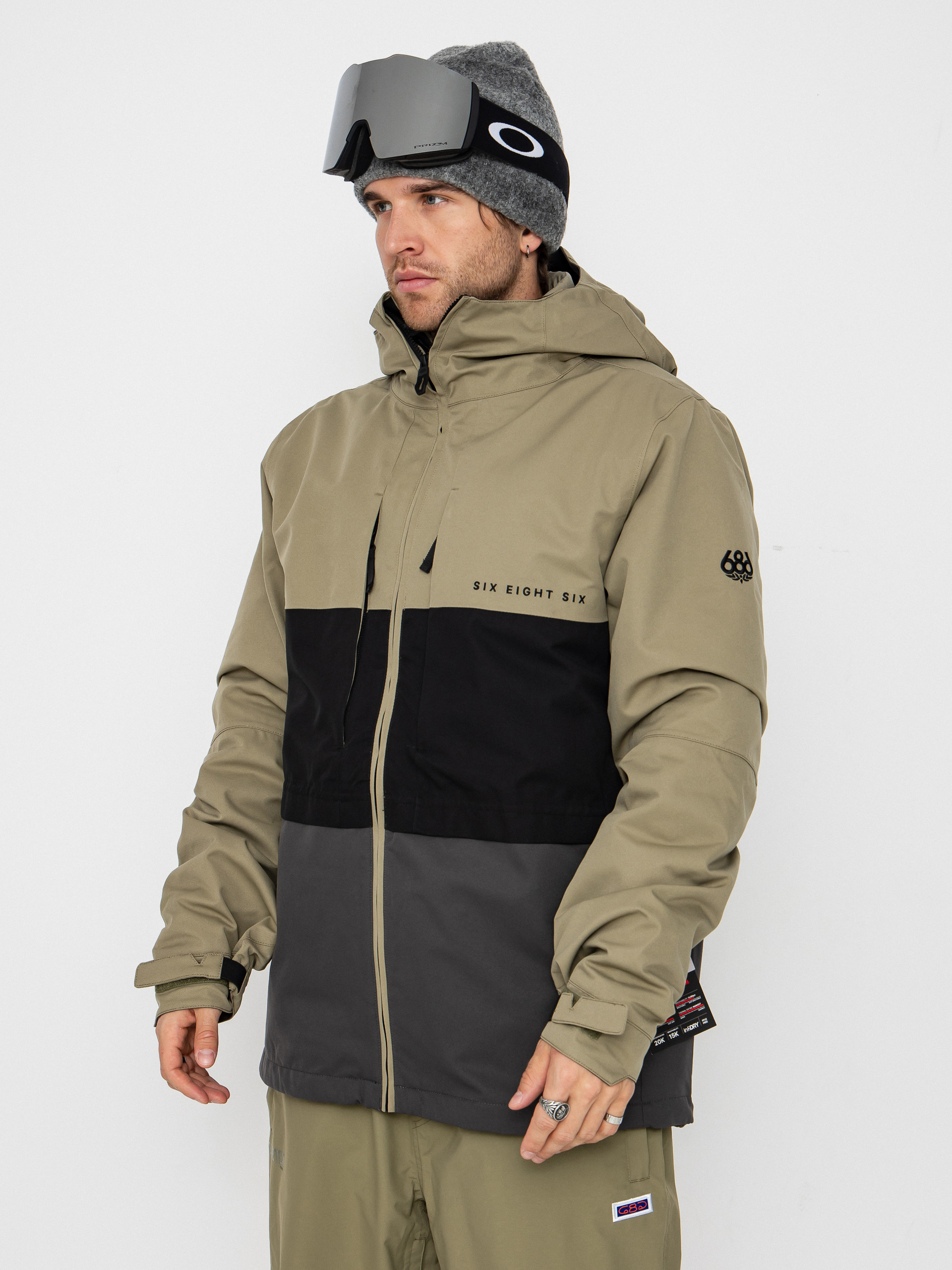 Herren 686 Snowboard Jacke Smarty 3 In 1 Form (sage colorblock)