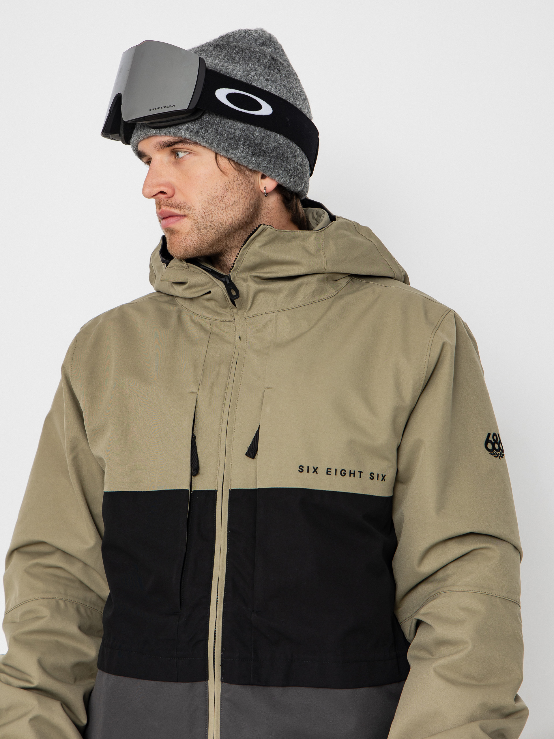 Mens 686 Snowboard jacket Smarty 3 In 1 Form (sage colorblock)