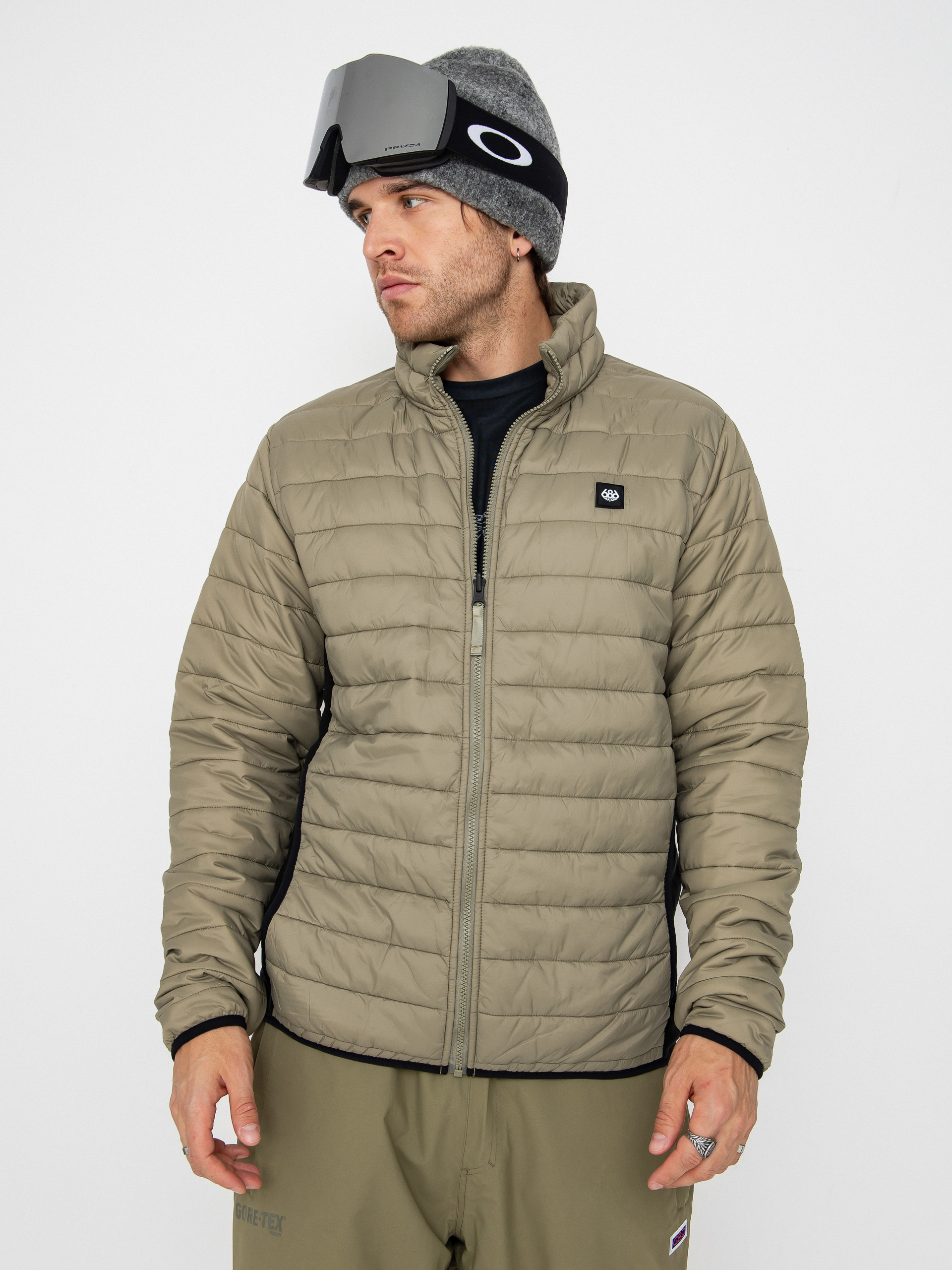 Mens 686 Snowboard jacket Smarty 3 In 1 Form (sage colorblock)