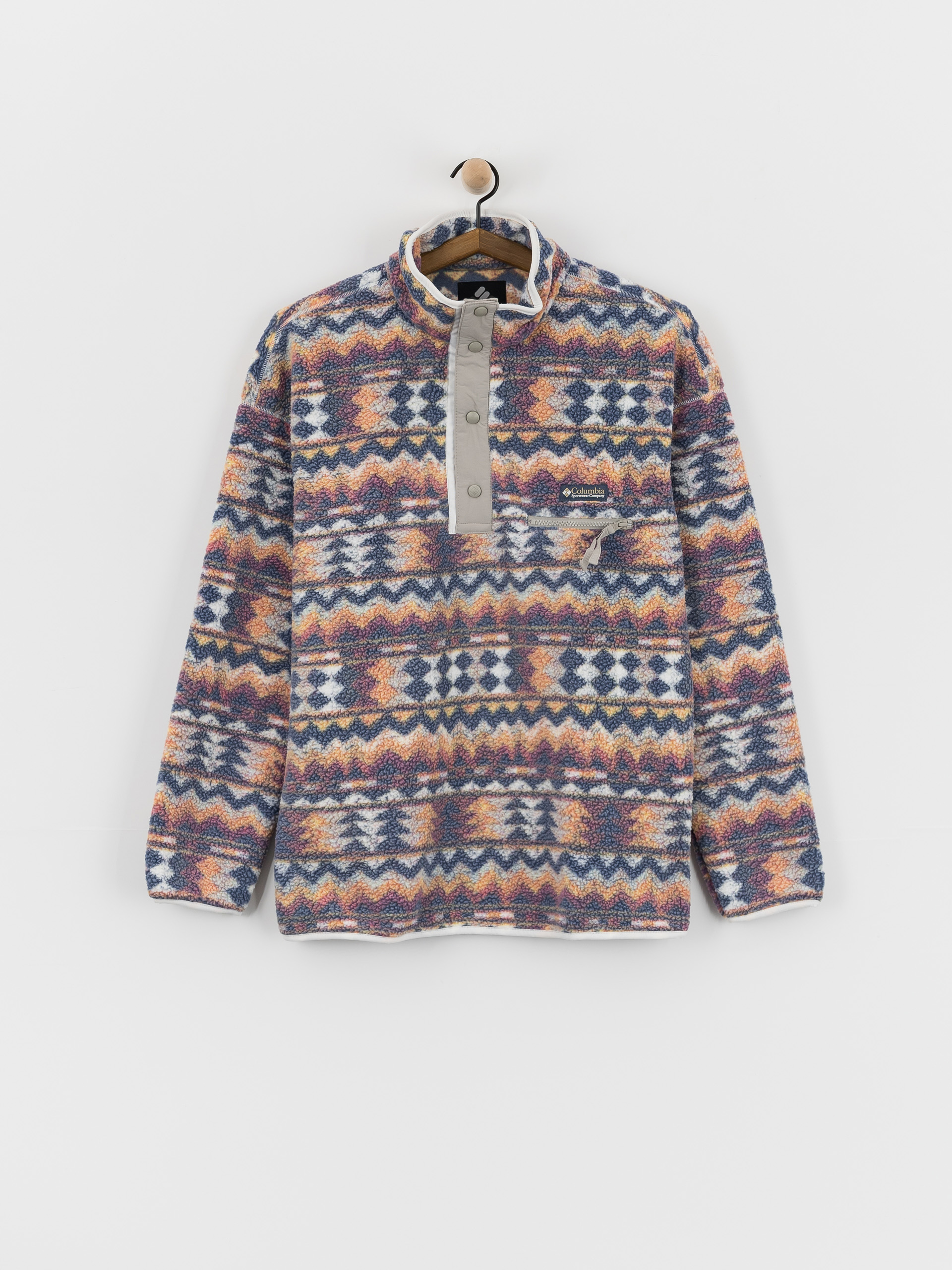 Columbia Helvetia II Printed Half Snap Fleece  (sea salt/retrotree)