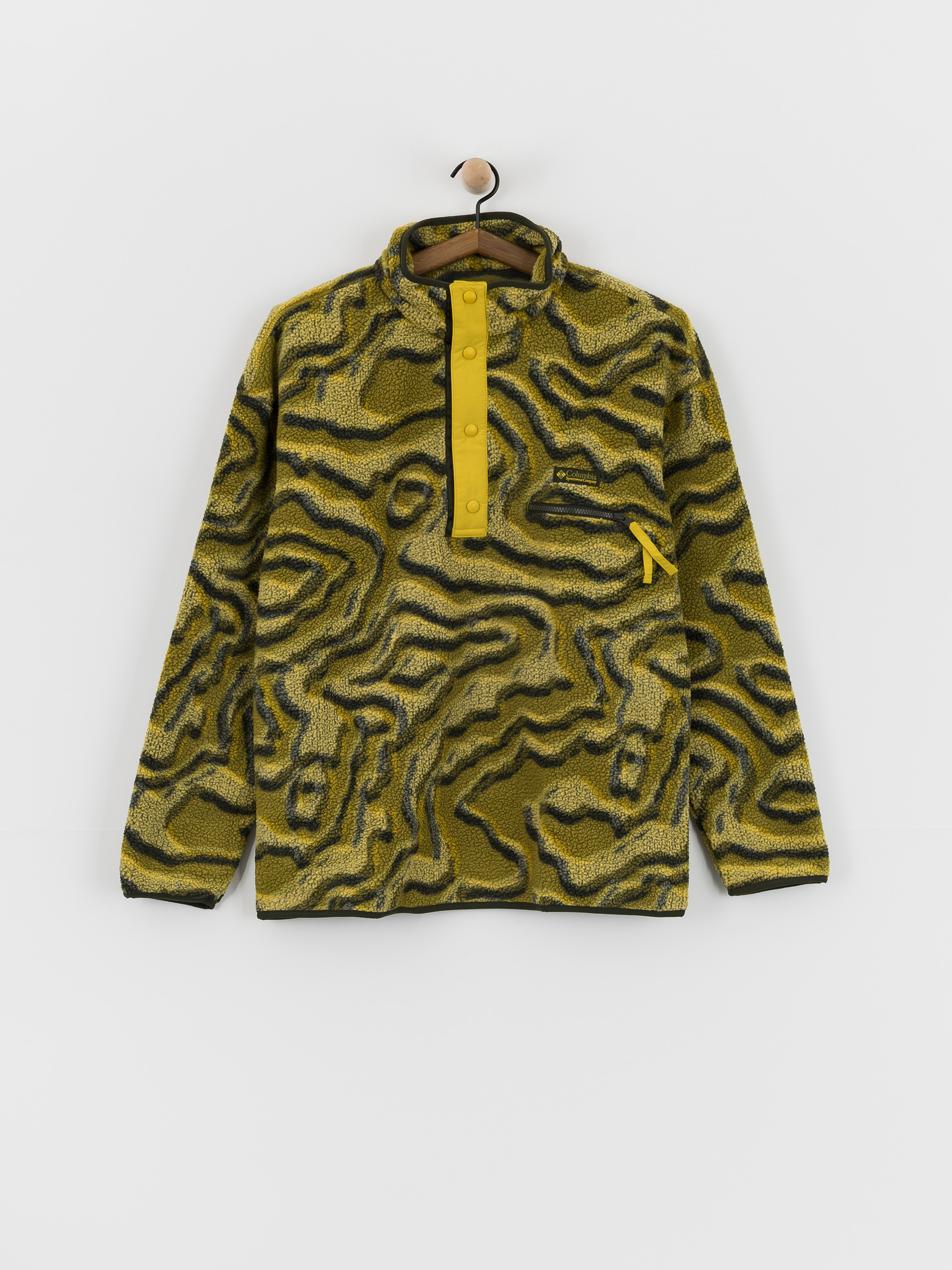 Columbia Helvetia II Printed Half Snap Fleece  (mossy green/topoglitch)