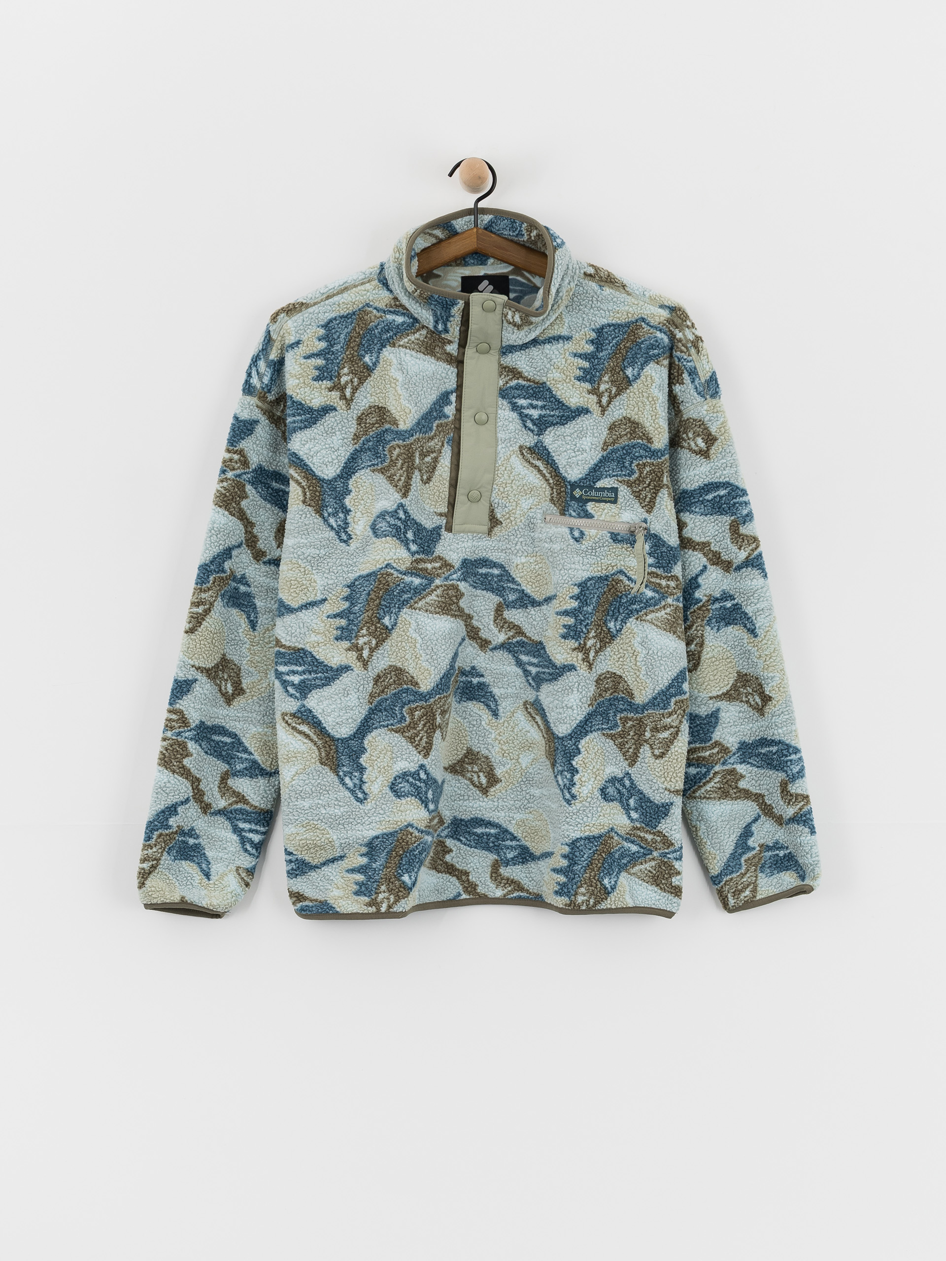 Columbia Helvetia II Printed Half Snap Fleece - green (safari