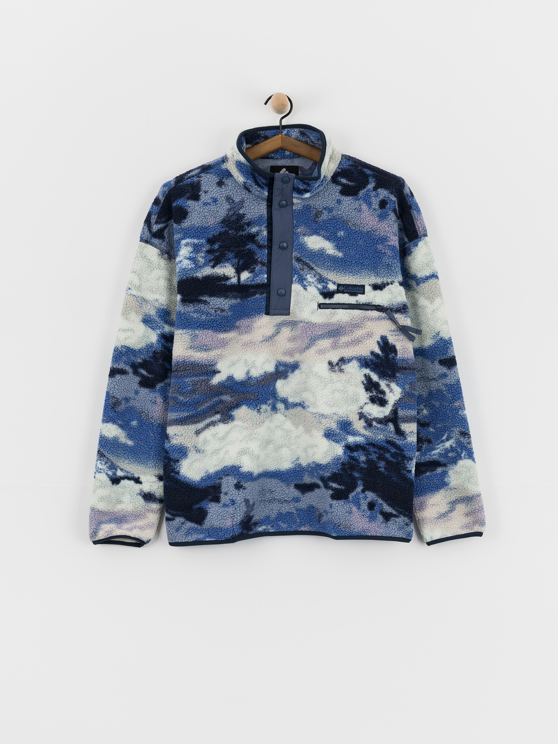 Columbia Helvetia II Printed Half Snap Fleece - blue (collegiate