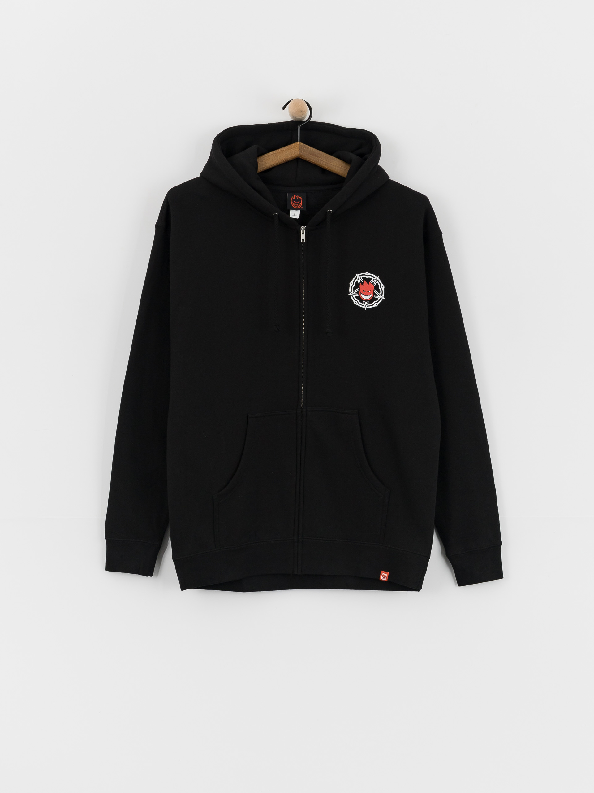 Spitfire Pentagram Drip Dbl ZHD Hoodie (black w/red & white prints)