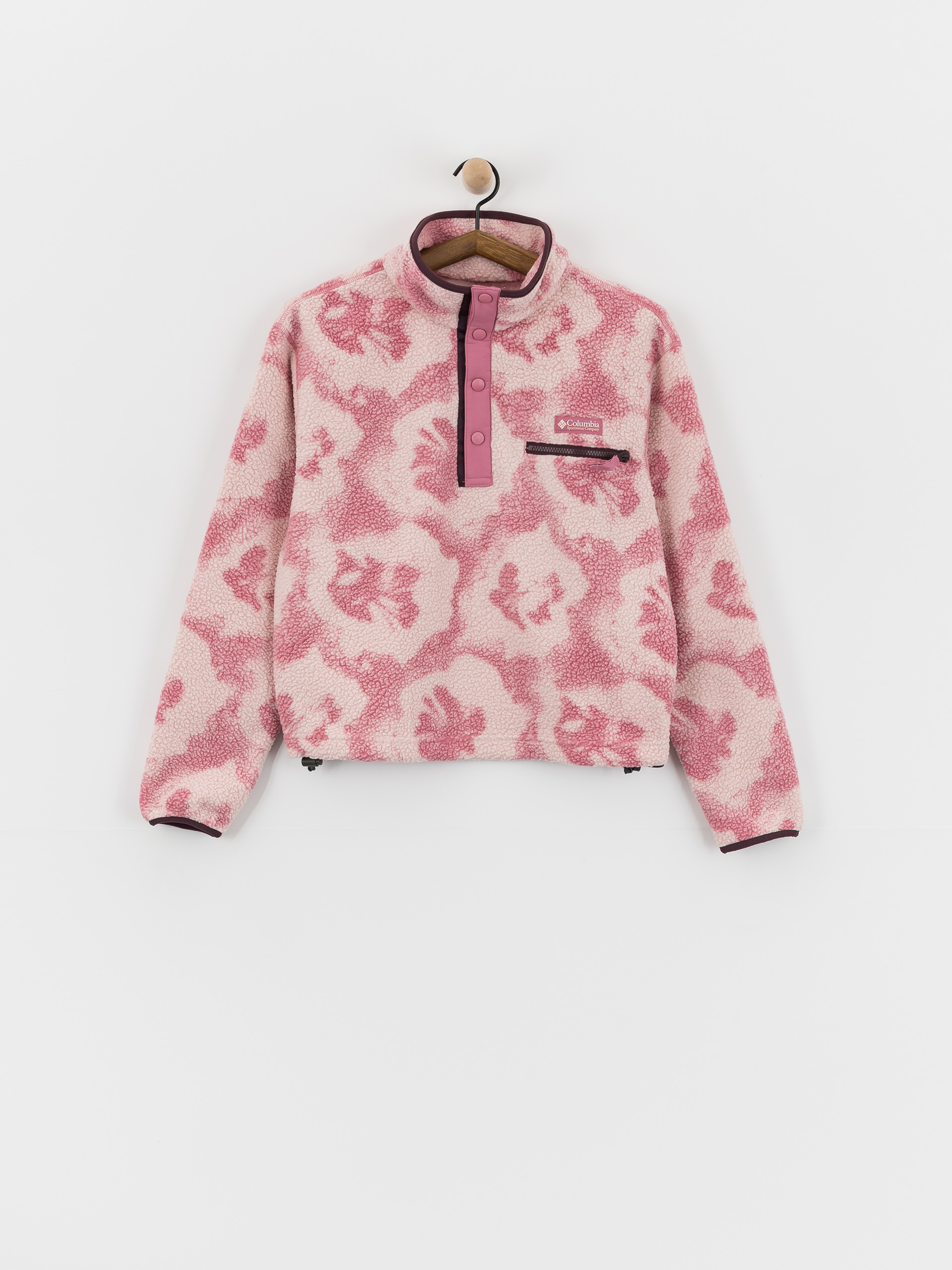 Columbia Helvetia II Printed Cropped Half Snap Wmn Fleece Jacke (rosette/sprayflower)