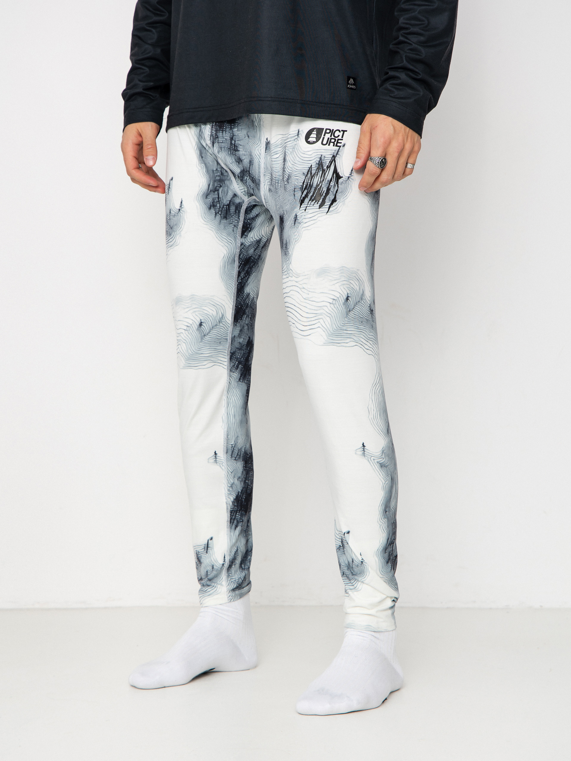 Mens Picture Lhotse Printed Active leggings (snowy pine print)