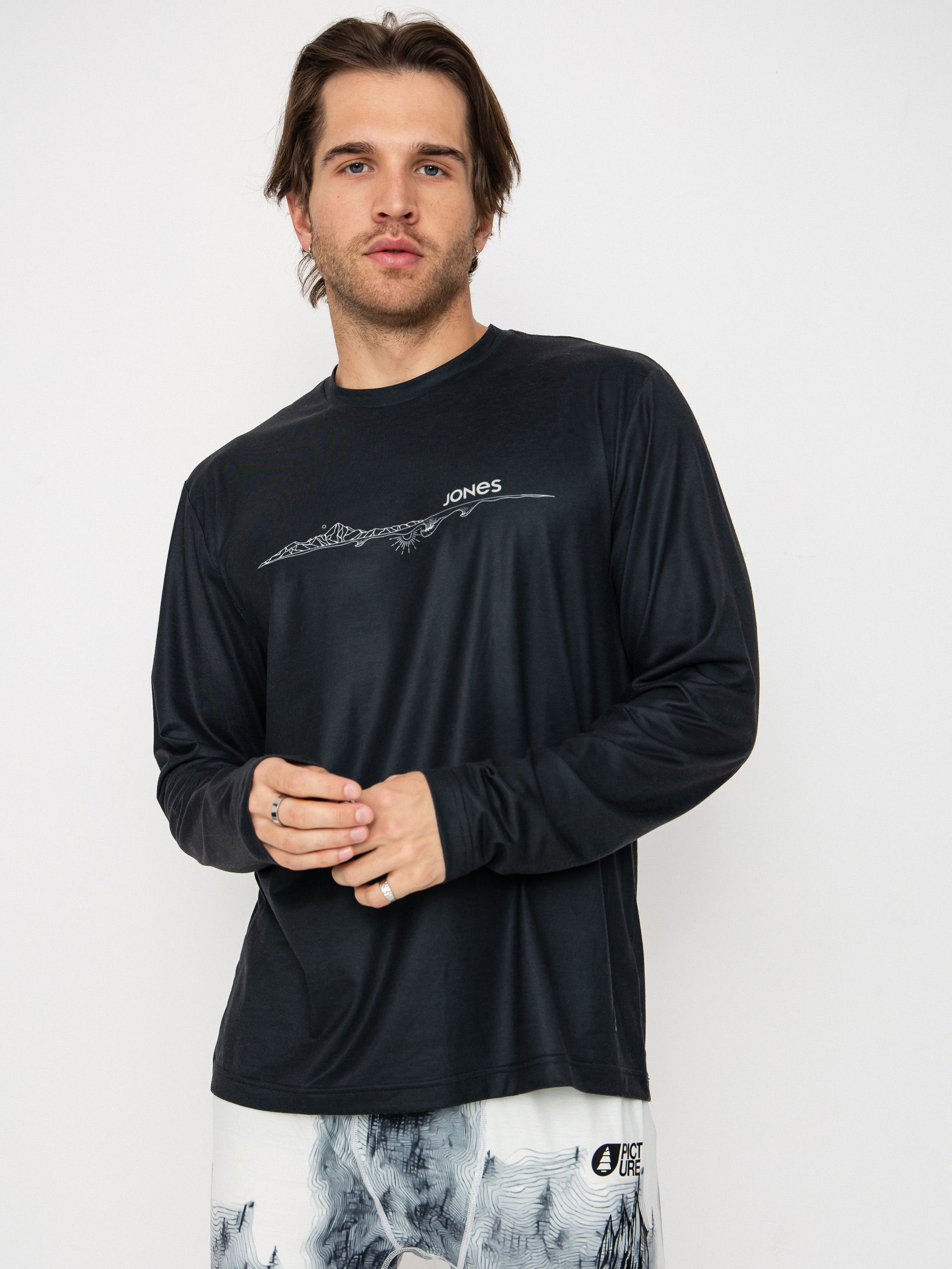 Jones Snowboards Hemd Rec Tech Ls (stealth black)