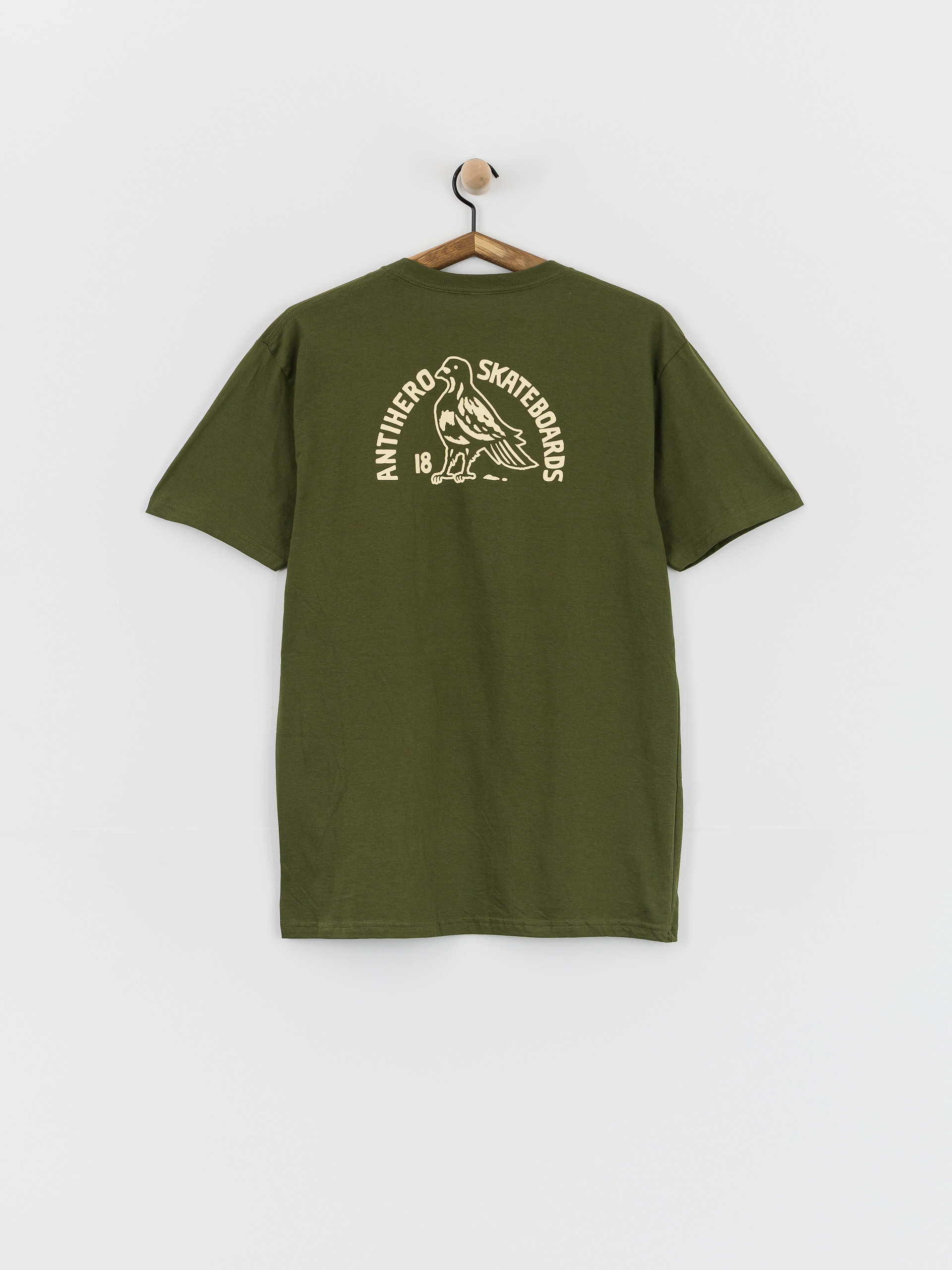Antihero Clubhouse T-Shirt (olive w/cream prints)