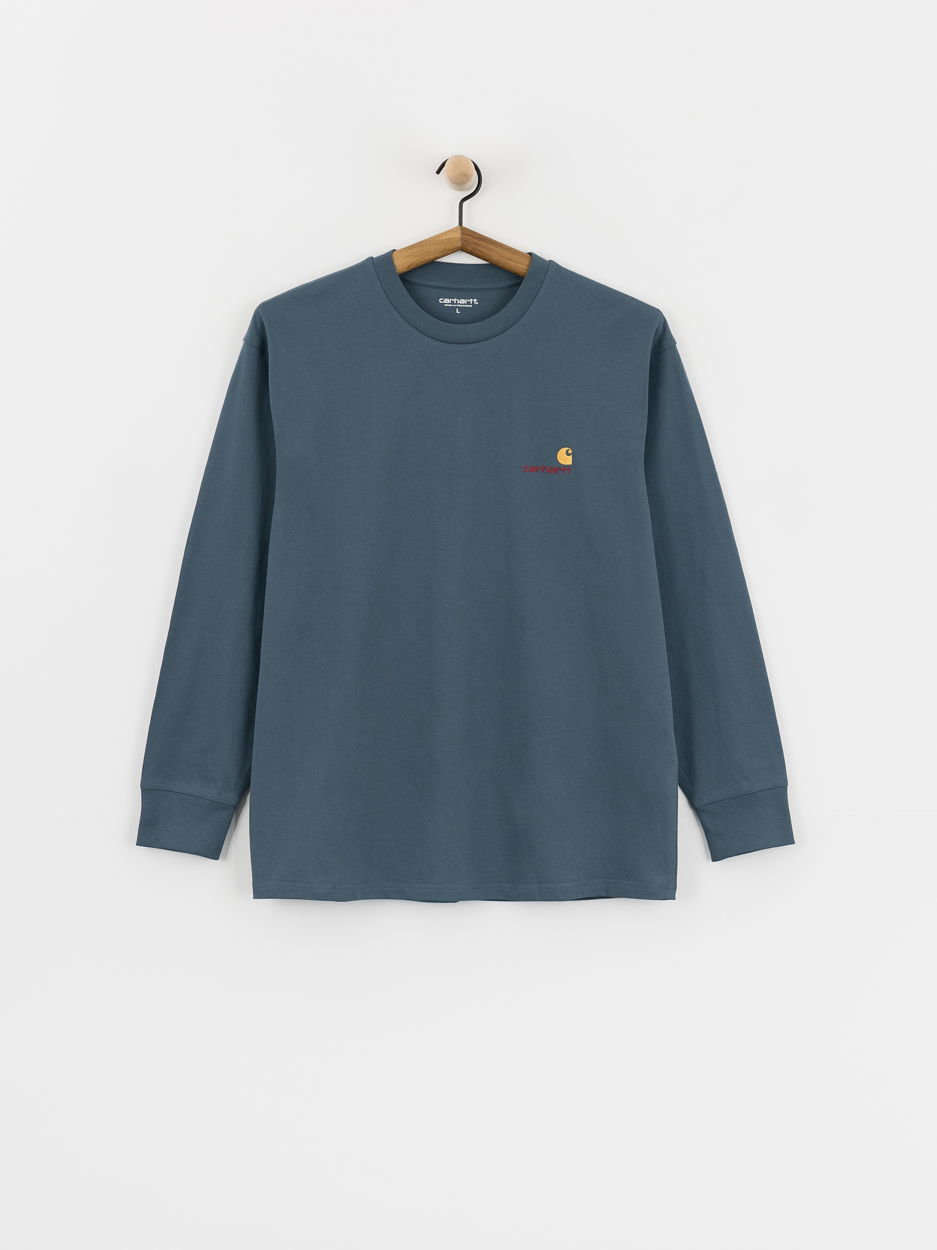 Carhartt WIP Longsleeve American Script (office blue)